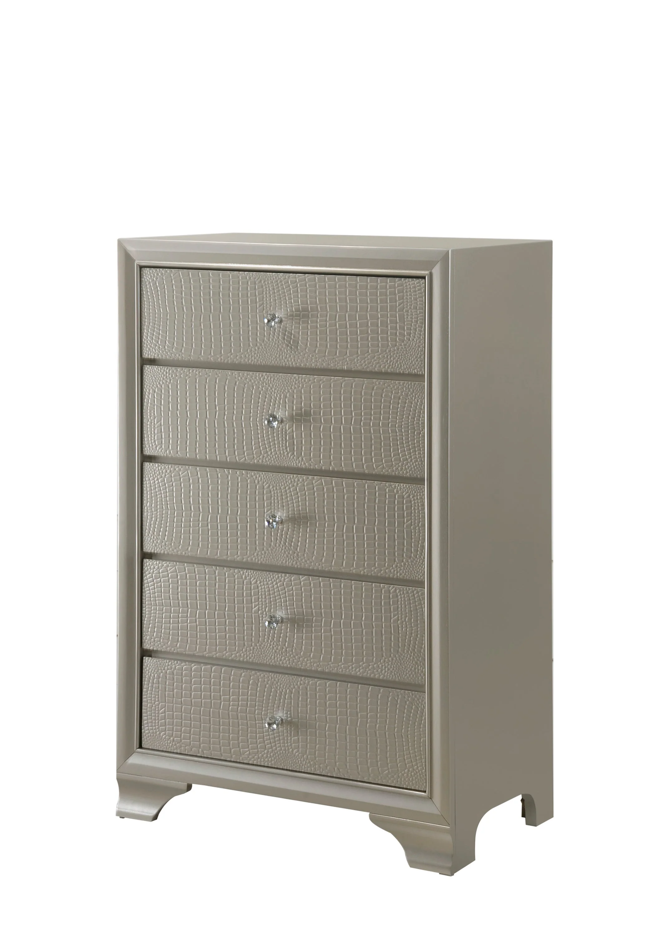 Lyssa Champagne LED Upholstered Panel Youth Bedroom Set - Image 6