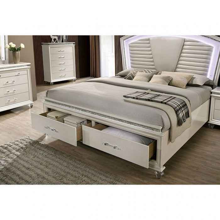 Maddie Pearl White/White 5-Piece Queen Bedroom Set - Image 2