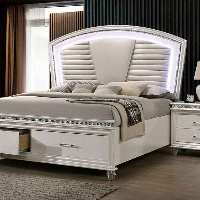 Maddie Pearl White/White 5-Piece Queen Bedroom Set - Image 3