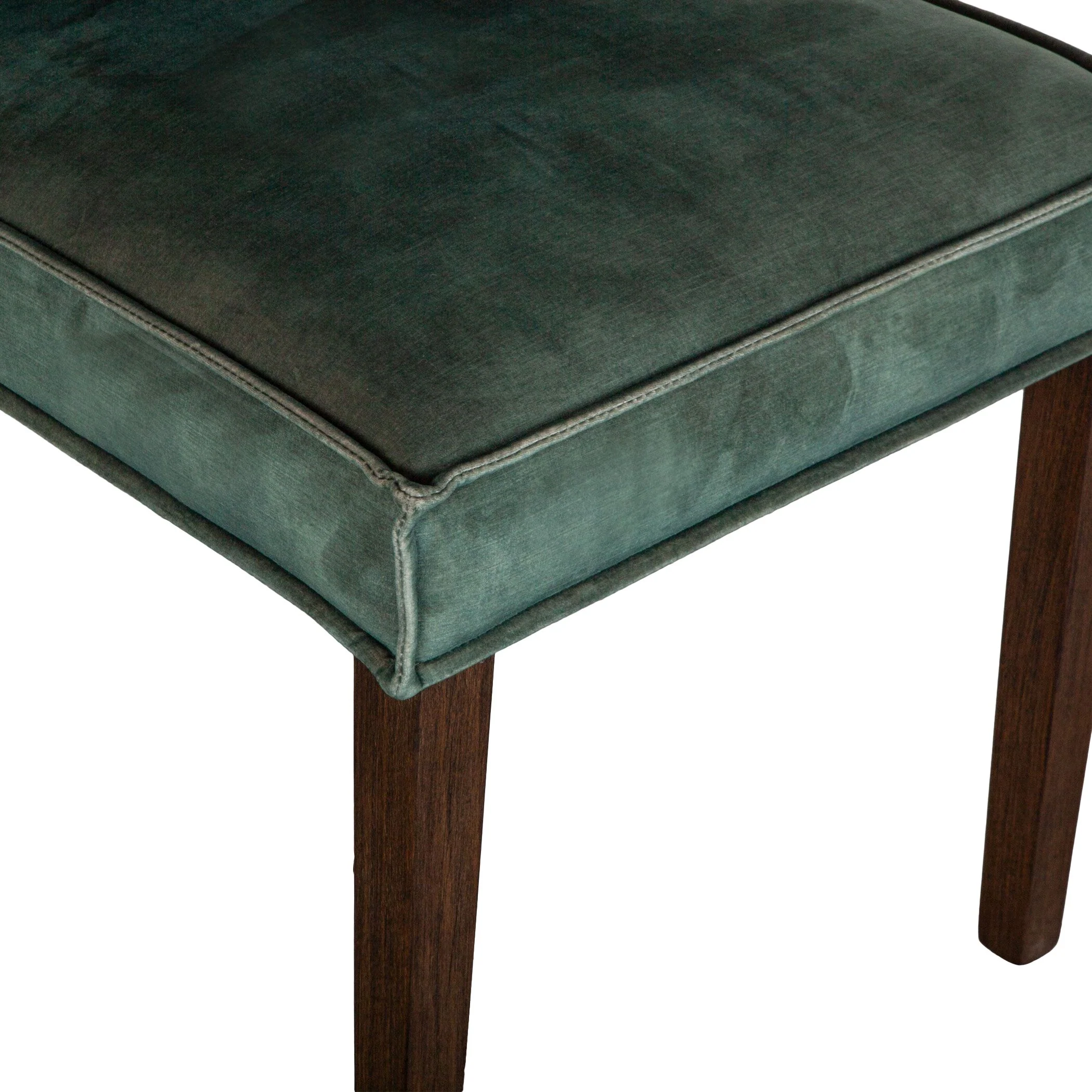 Madison 18" Dining Chair in Green Velvet with Dark Legs, Set of 2 - Image 4