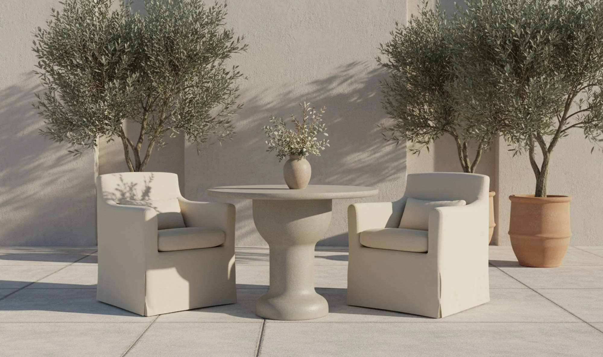 Magnolia Outdoor Café Table Cream - Image 2