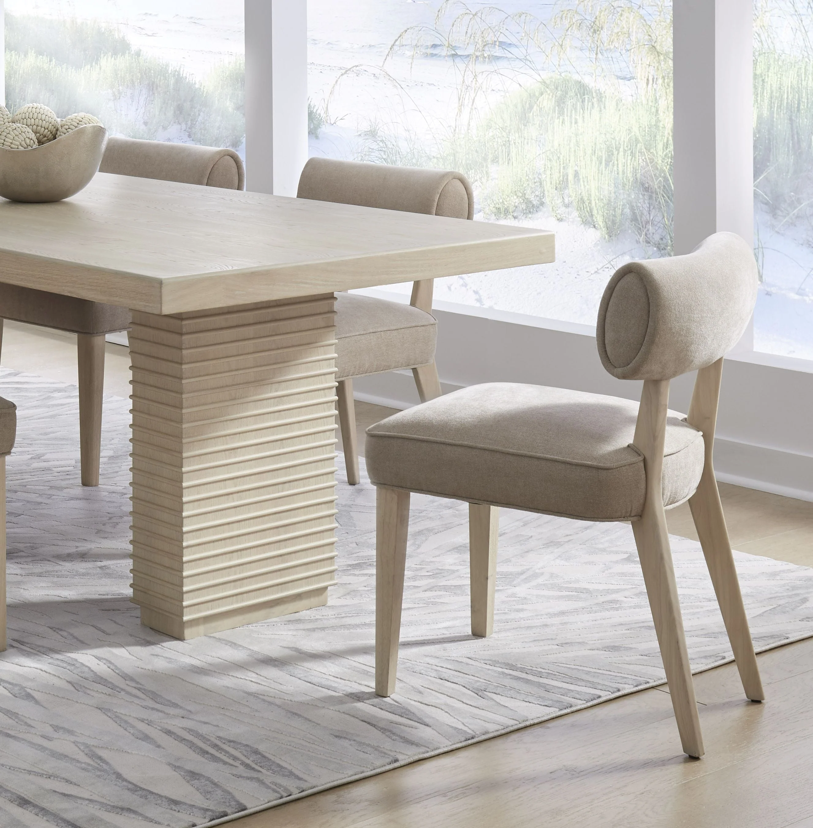Magnolia Wood Frame Upholstered Dining Chair in Brown Sugar Chenille (Set of 2) - Image 3