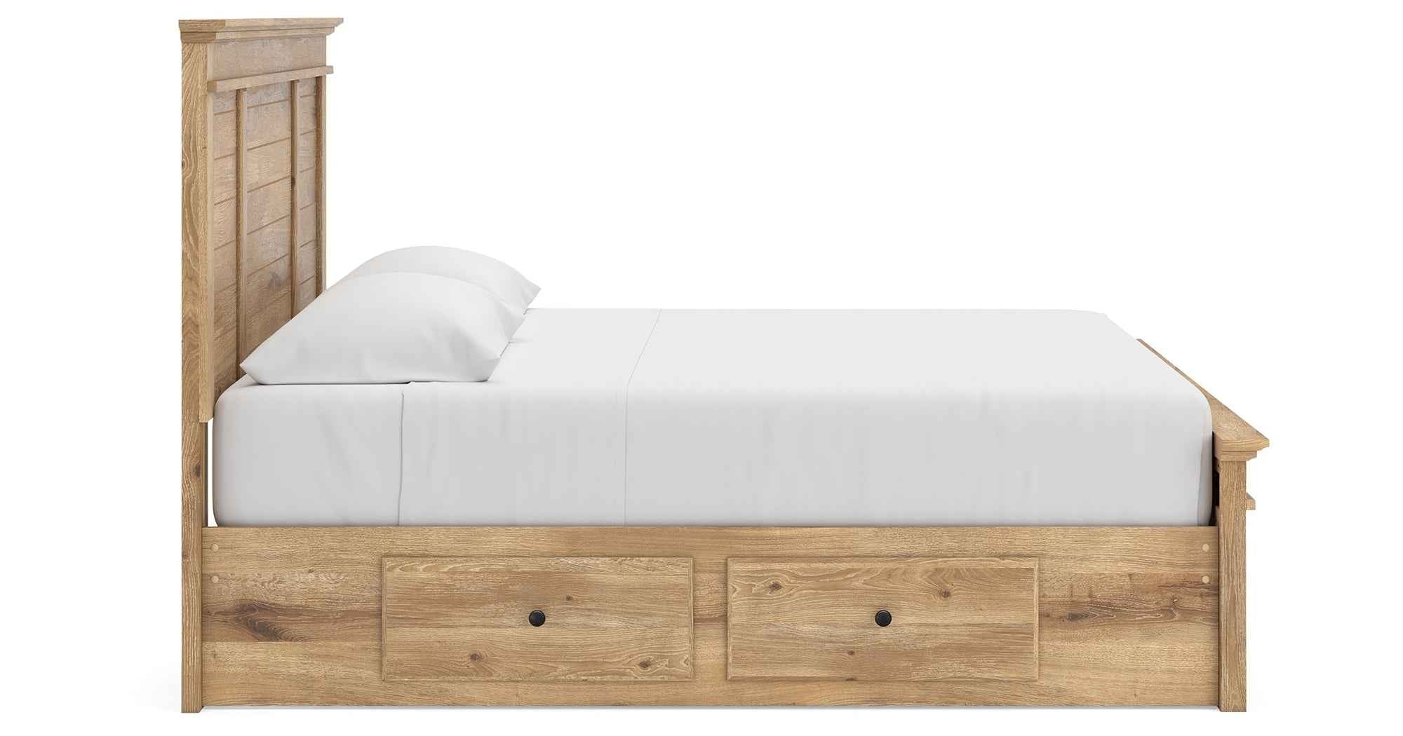 Makidern Tan King Panel Storage Bed - Image 9