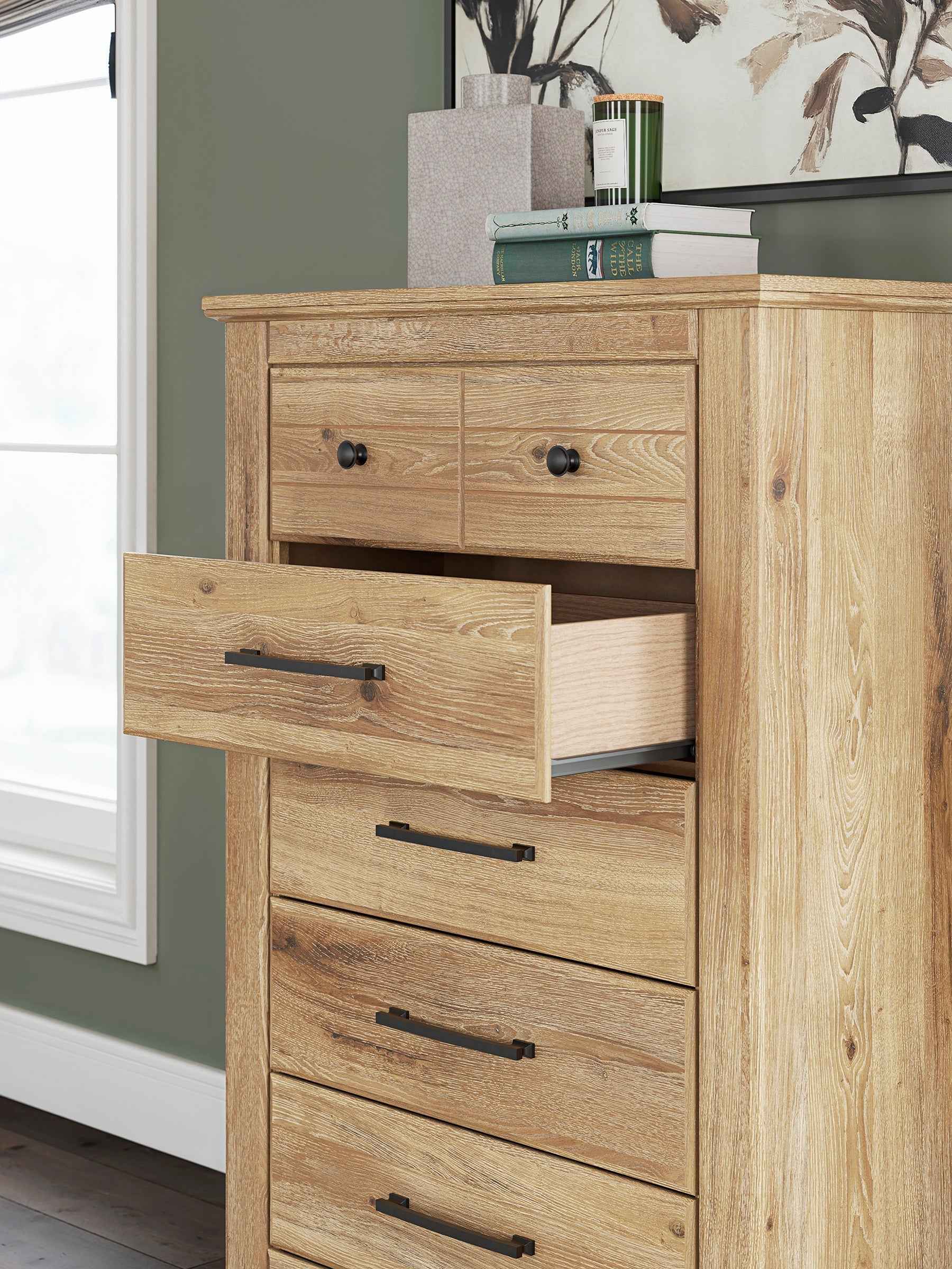 Makidern Tan Storage Youth Panel Bedroom Set with 4 Side Drawers - Image 9