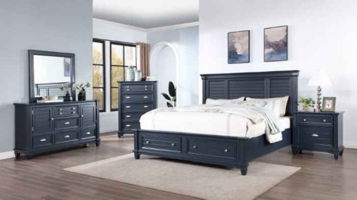 Manzanillo Slate Blue 4-Piece Queen Bedroom Set