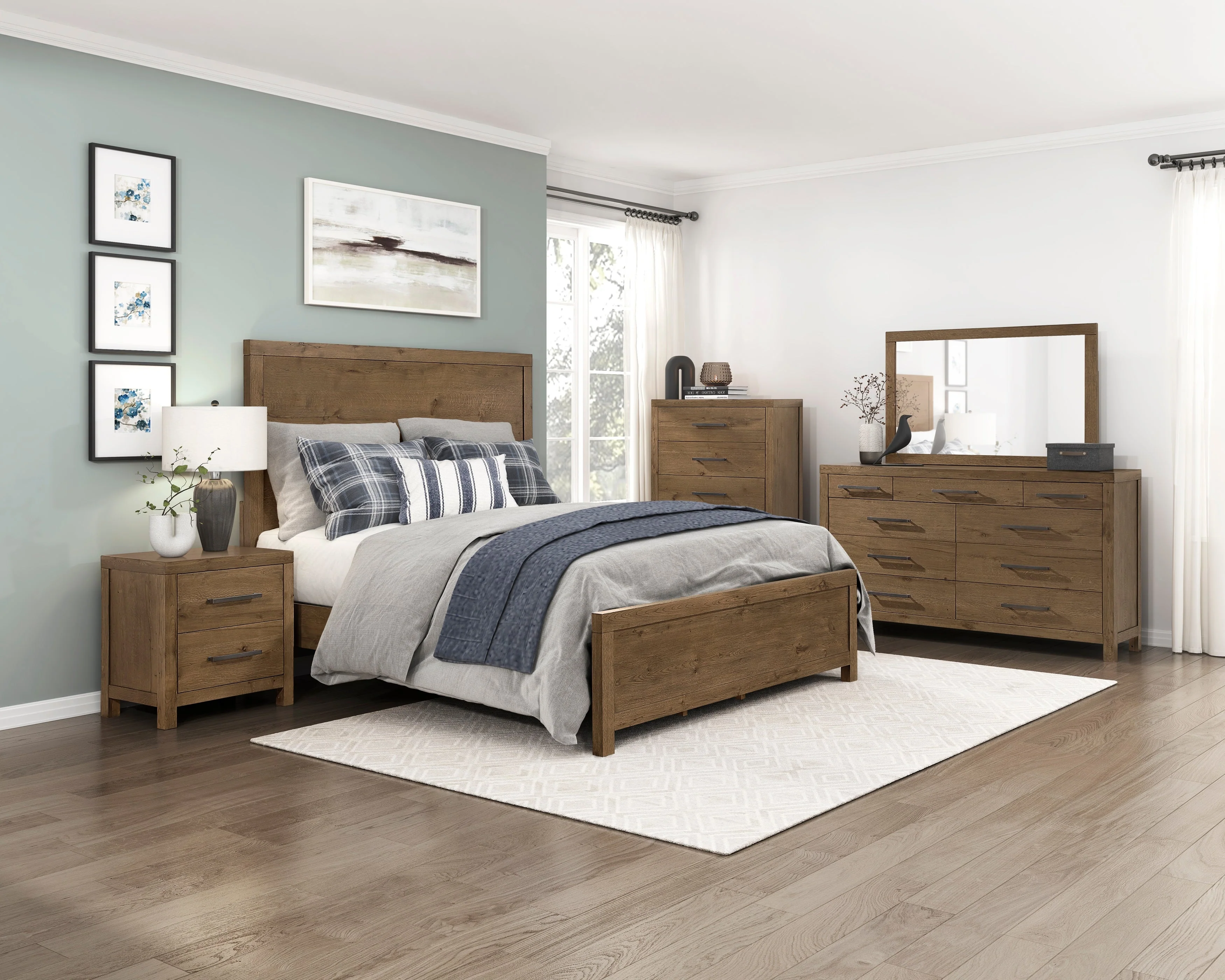 Matisse Brown Queen Panel Bed - Image 8
