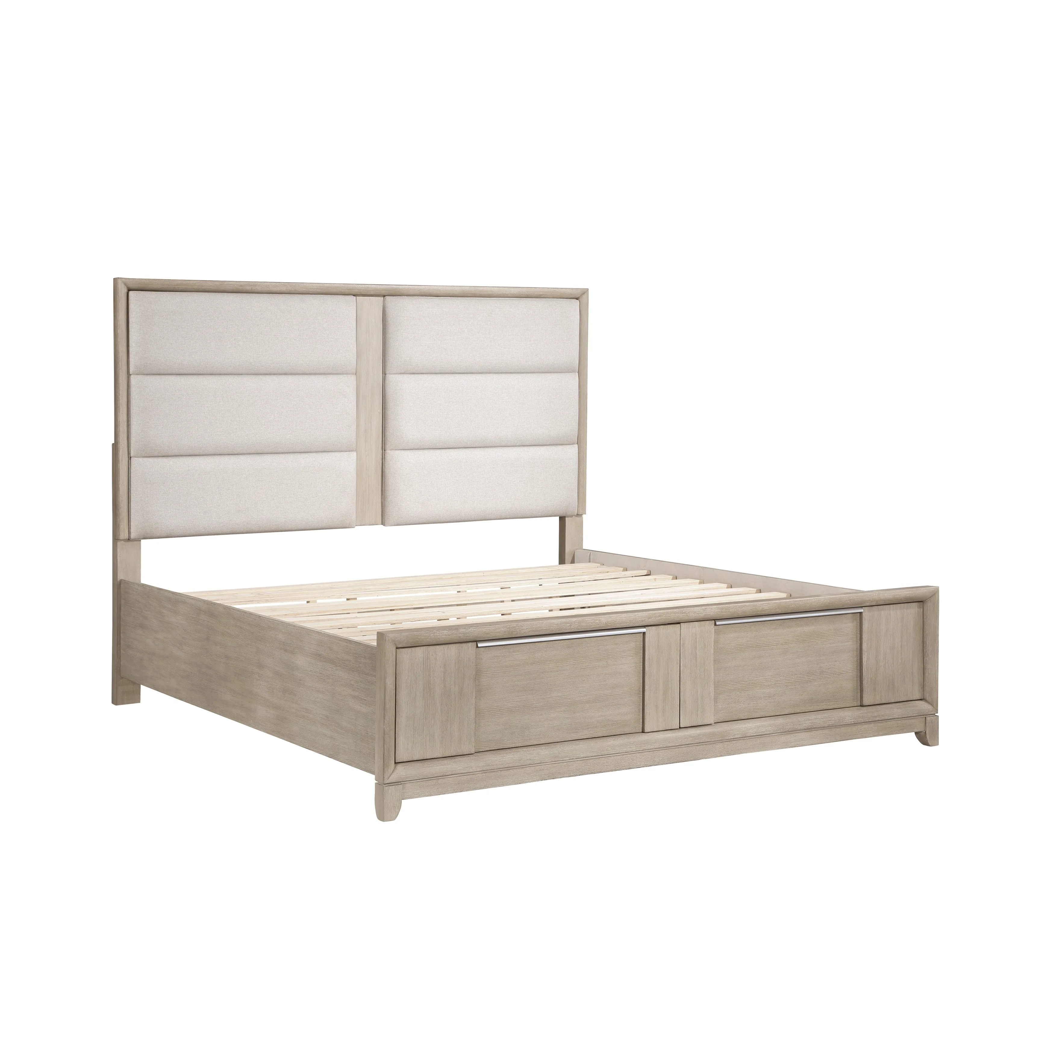 McKewen Light Gray Queen Storage Platform Bed - Image 4