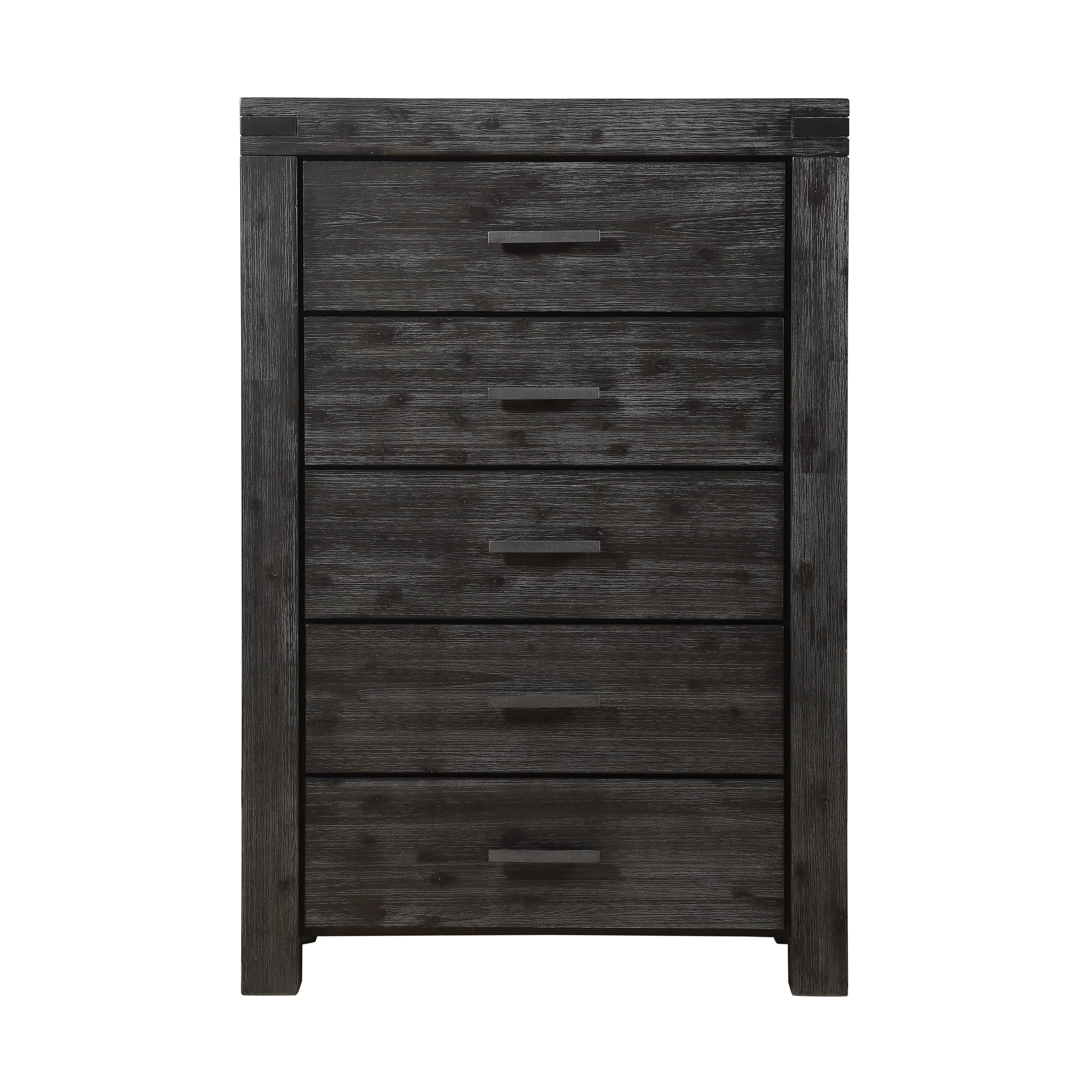 Meadow Five Drawer Solid Wood Chest in Graphite - Image 4