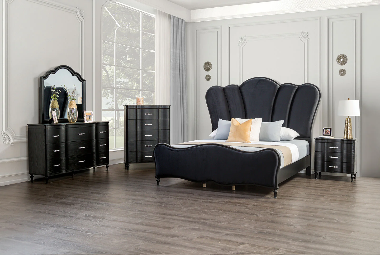 Melodi Parc Black King Bed - Image 4