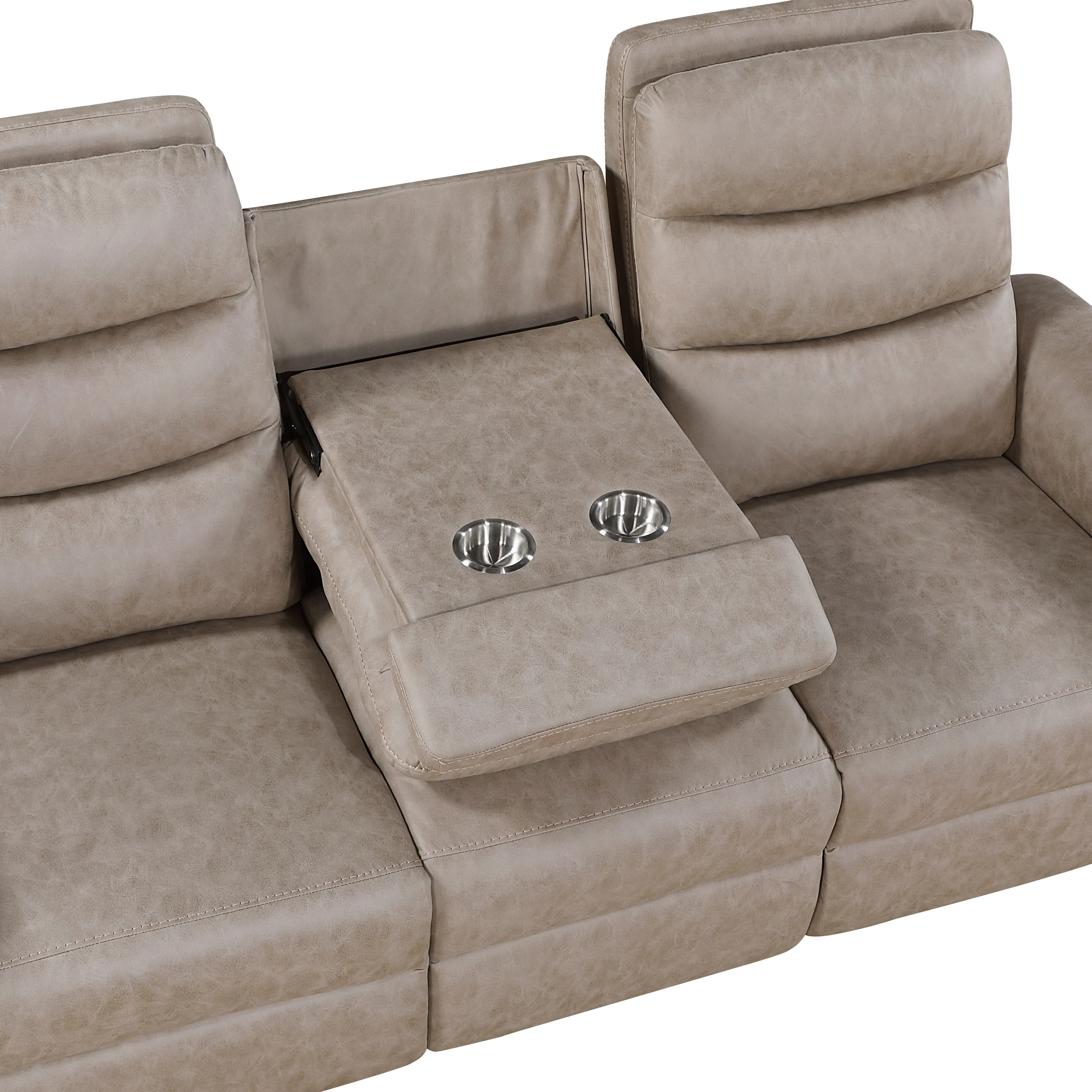 Metric Taupe 3-Piece Reclining Living Room Set - Image 7