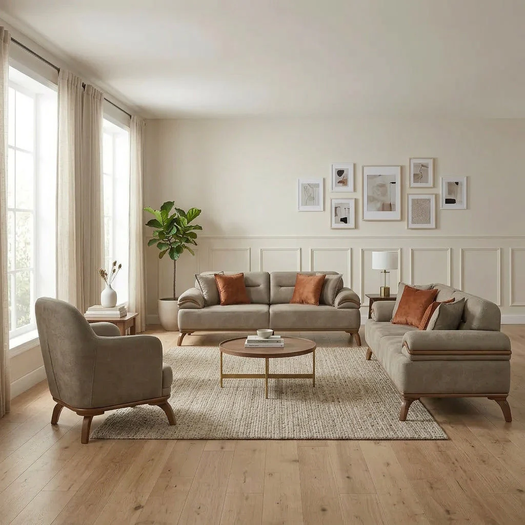 Mia Beige Convertible Sofa - Image 12