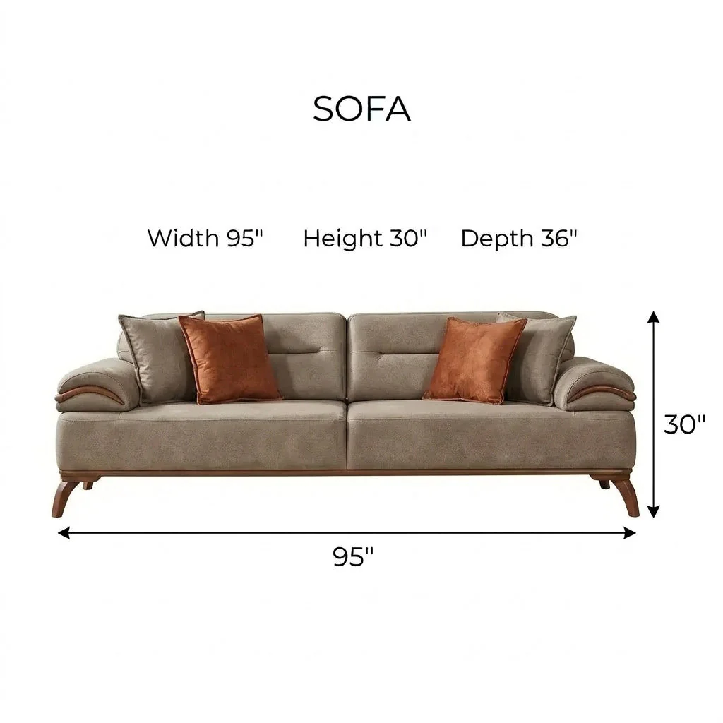 Mia Beige Convertible Sofa - Image 8