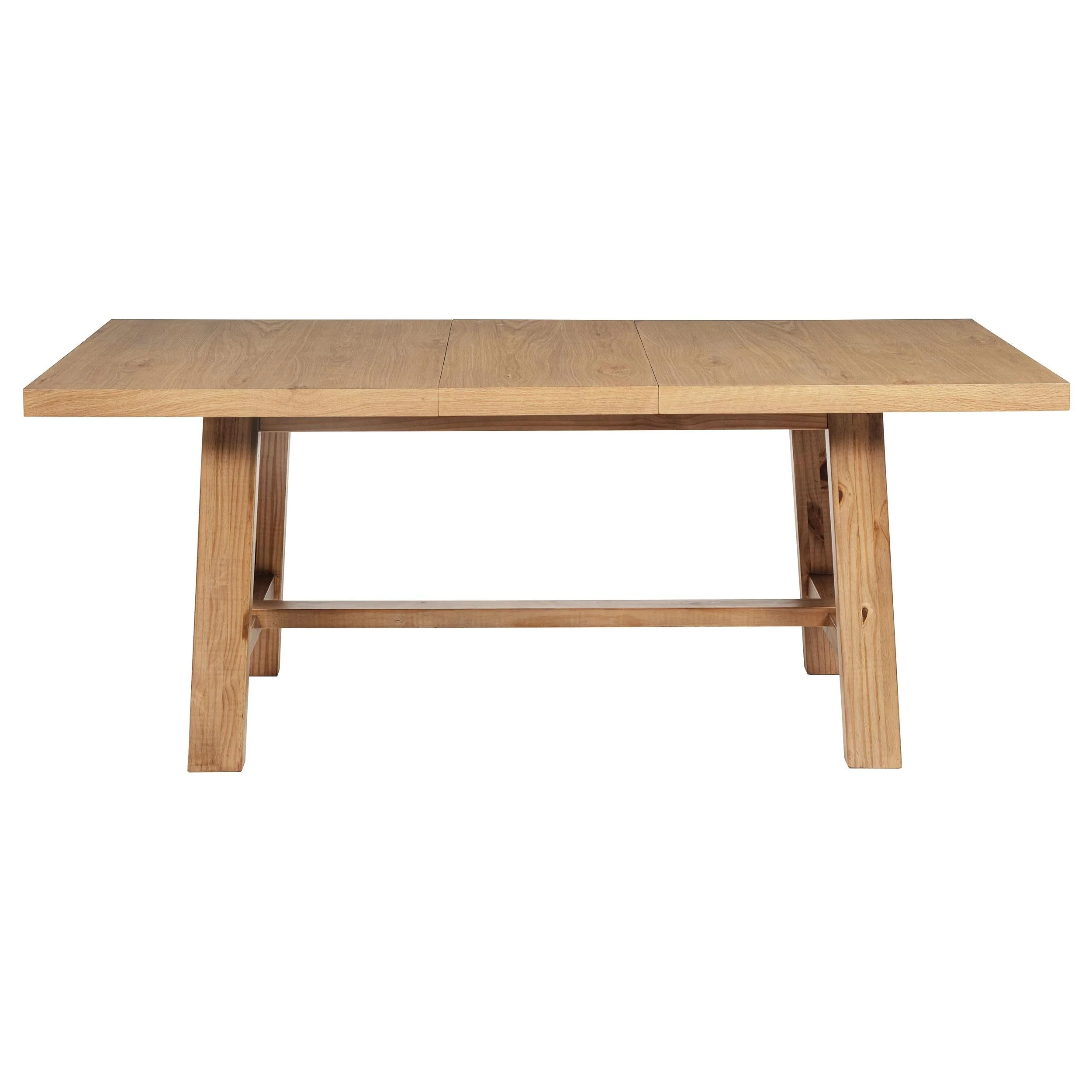 Middleton Natural Brown Dining Table with 76-inch Extension Leaf - Image 5
