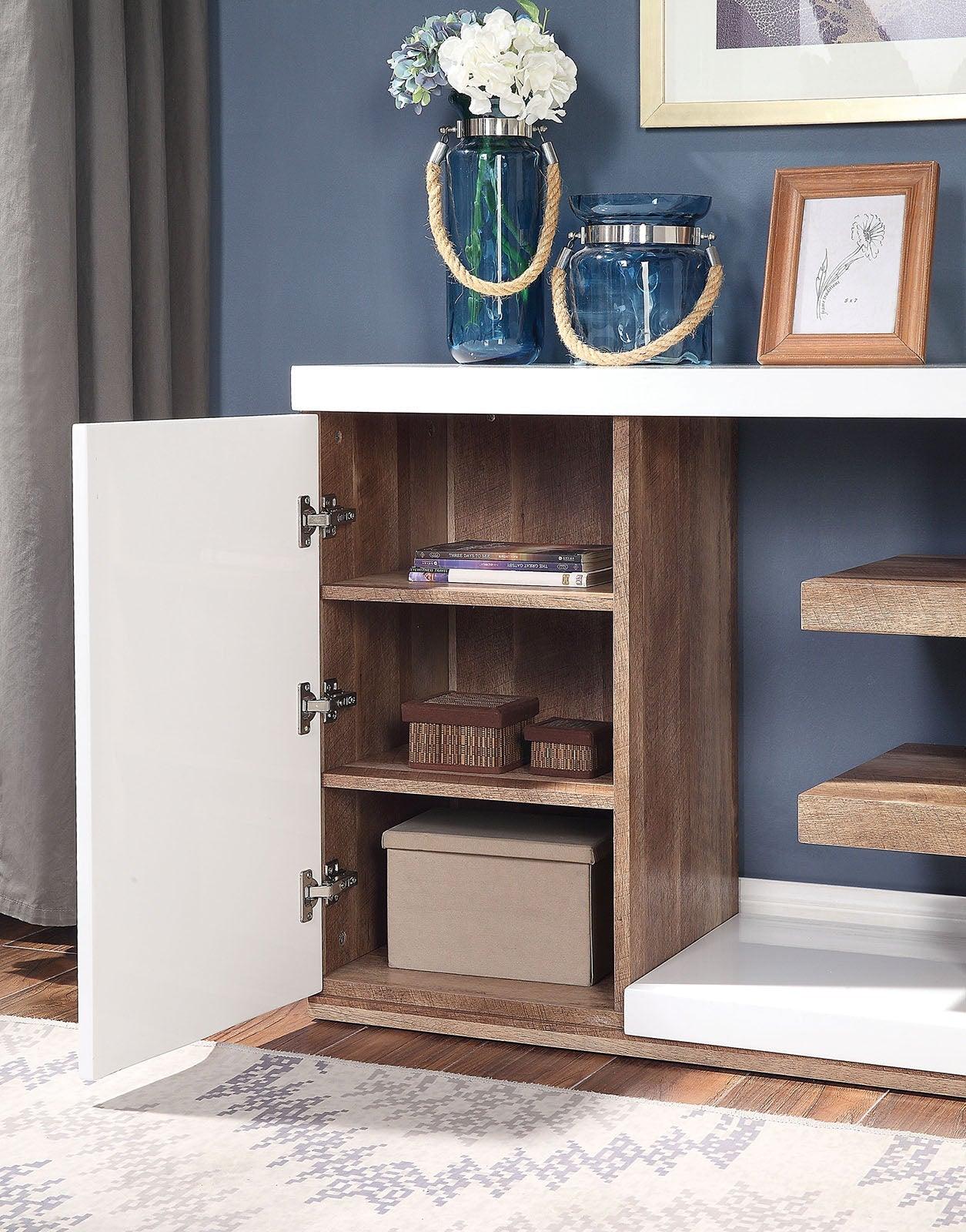 Moa White/Natural Tone Sofa Table - Image 3