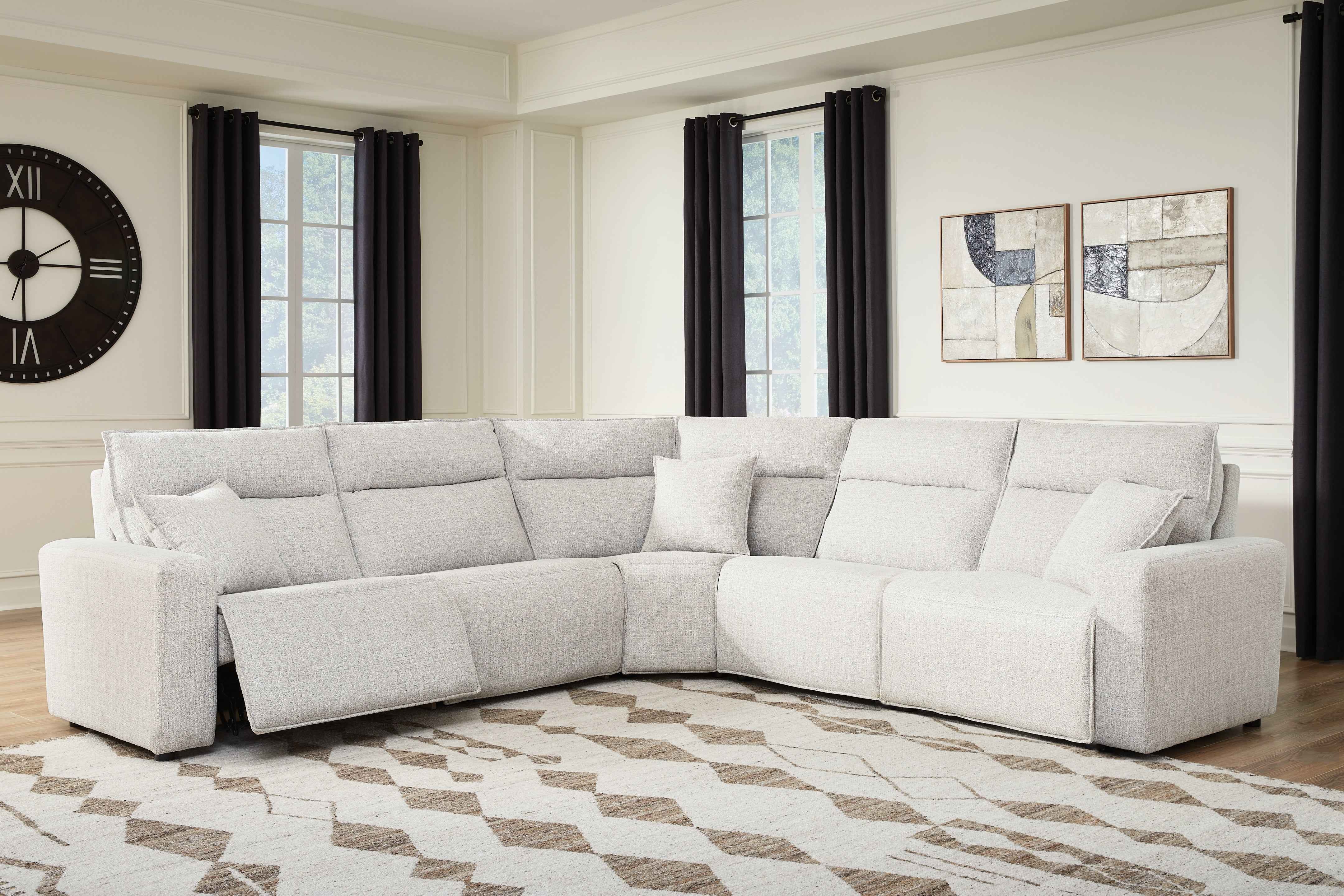 ModMax II Stone 5-Piece Power Reclining Sectional