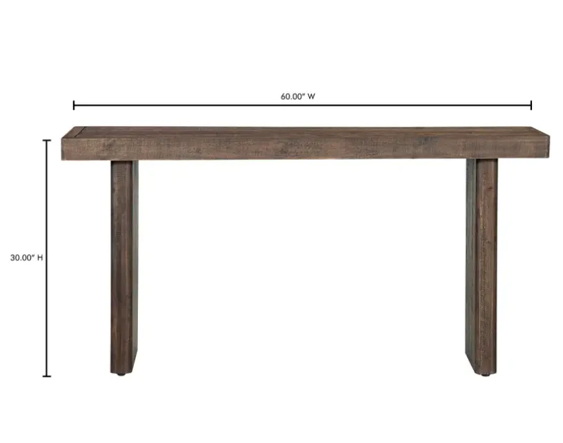 Monterey Console Table Aged Brown - Image 7
