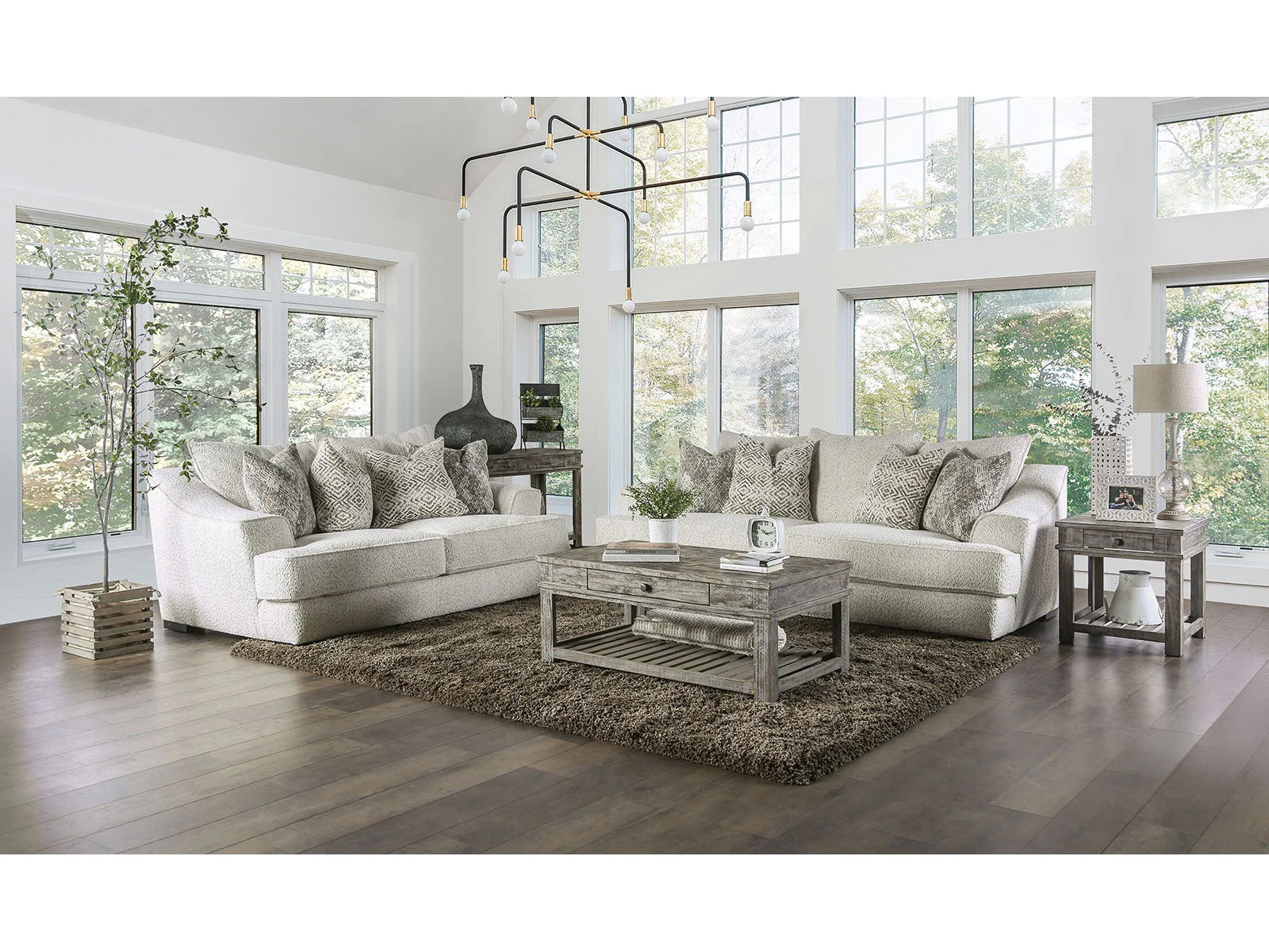 Moorpark Off-White Sofa & Loveseat
