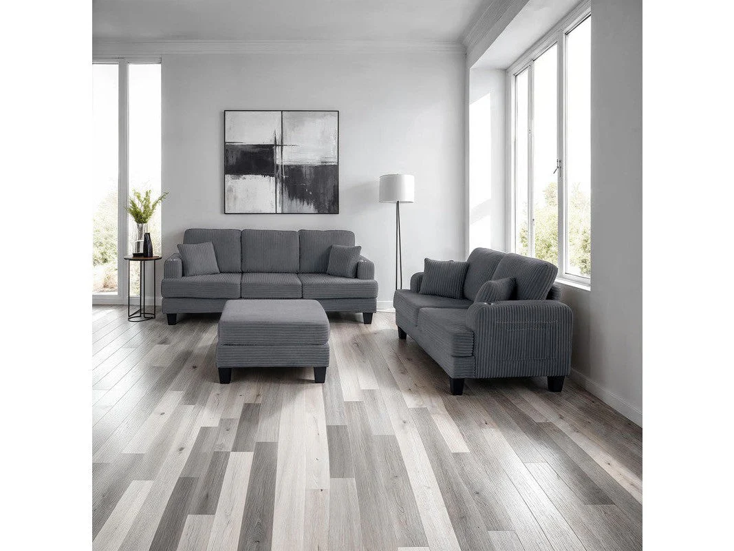 Moretaine Gray Sofa & Loveseat