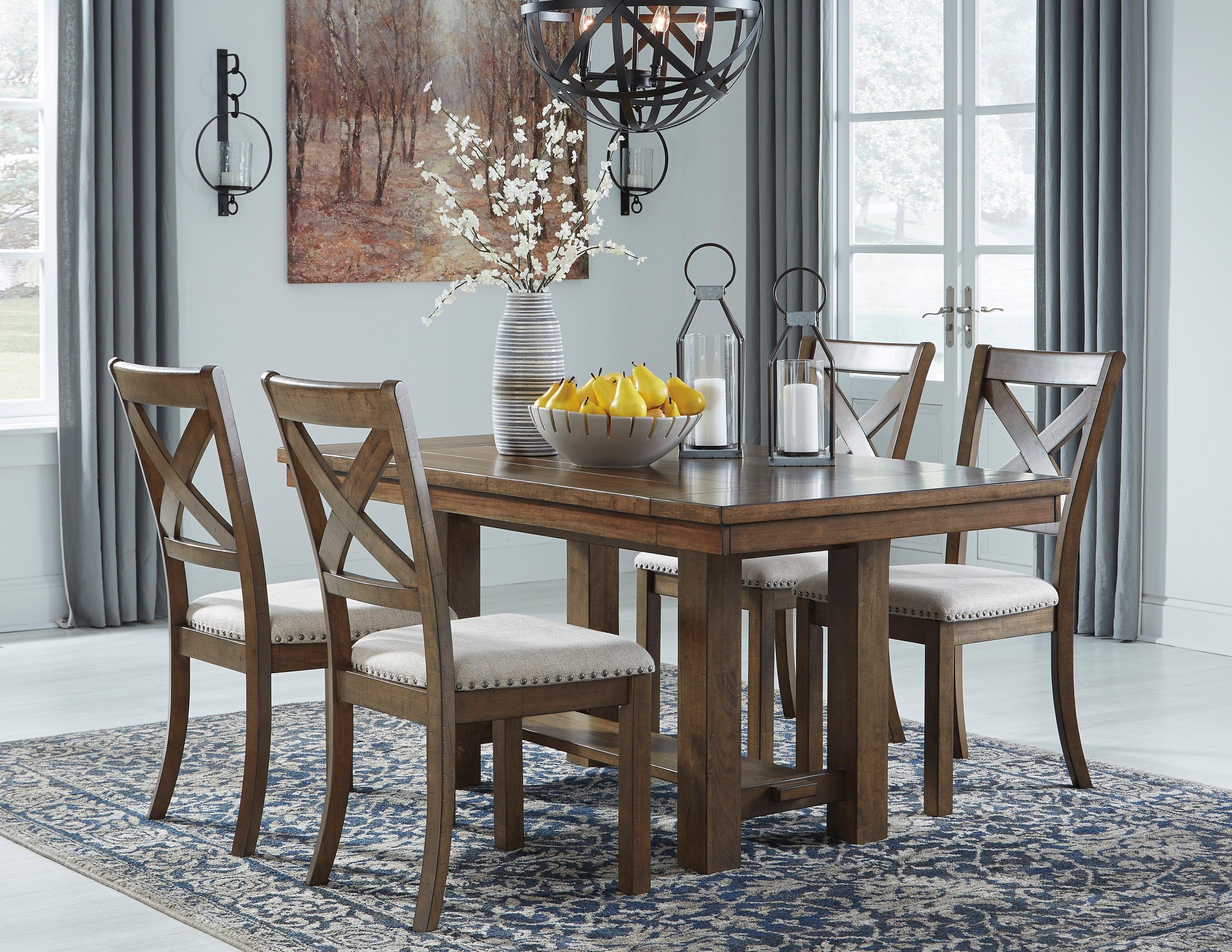 Moriville Grayish Brown Extendable Dining Set - Image 3