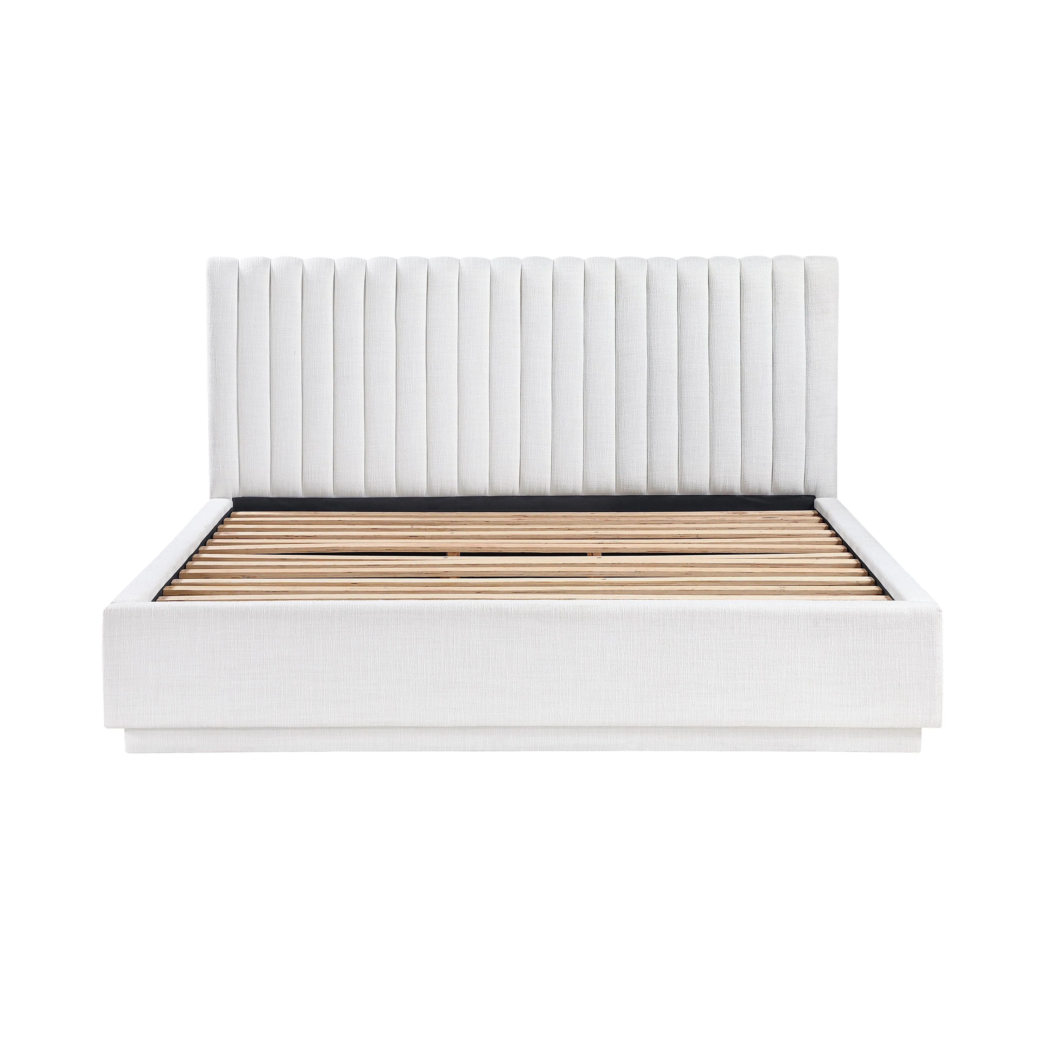 Mulvane Natural Eastern King Upholstered Platform Bed - Image 2