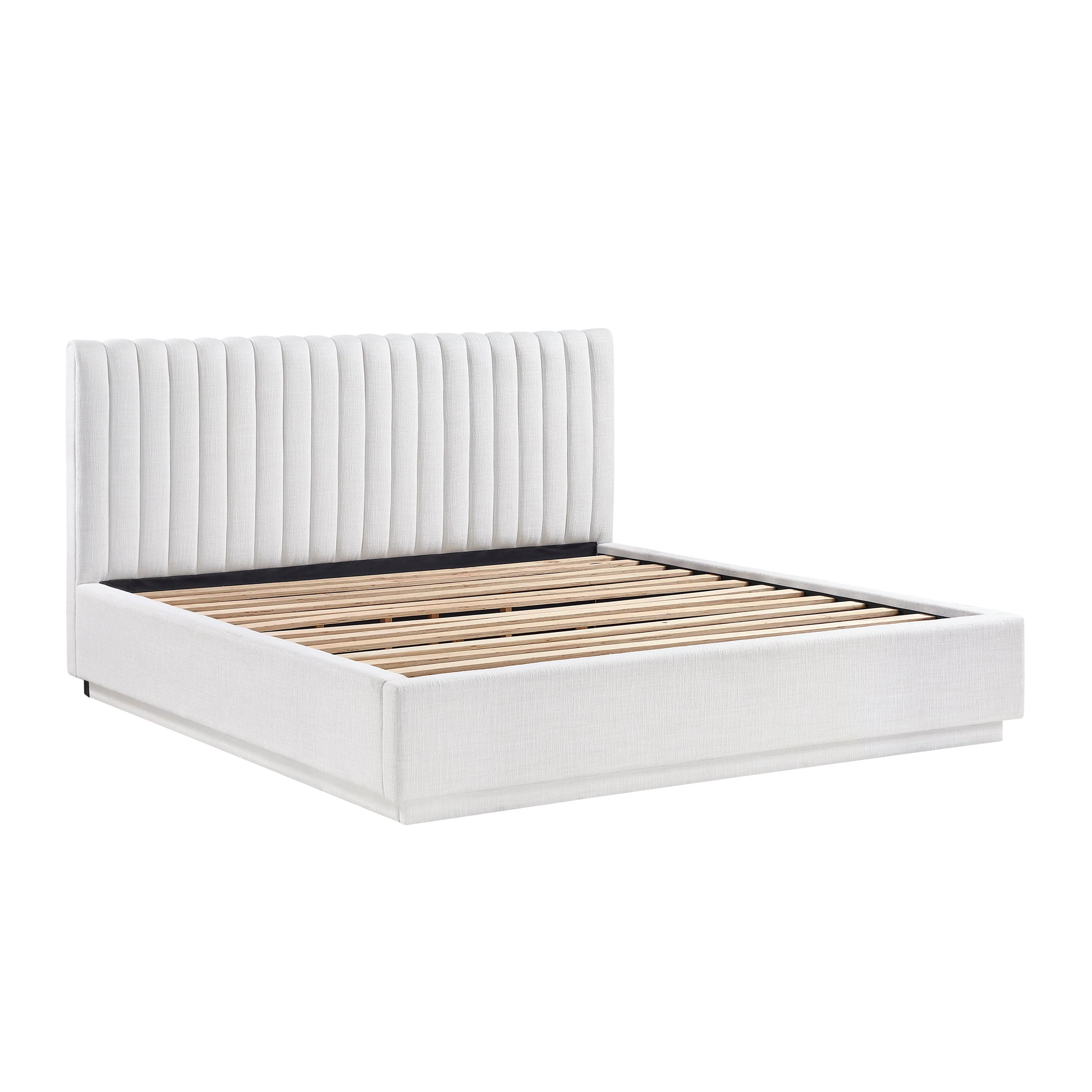 Mulvane Natural Eastern King Upholstered Platform Bed - Image 4
