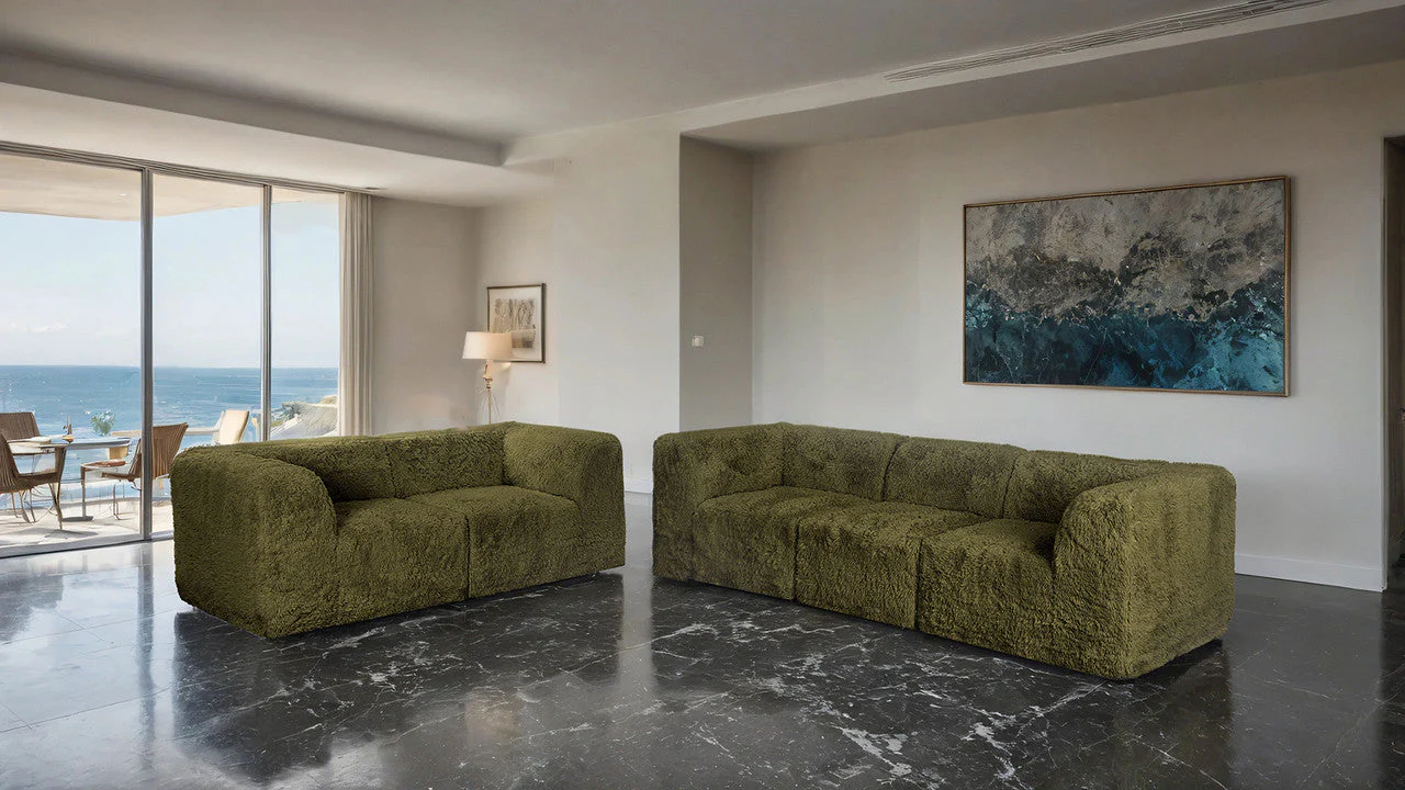 Nappi Olive Green Sofa - Image 2
