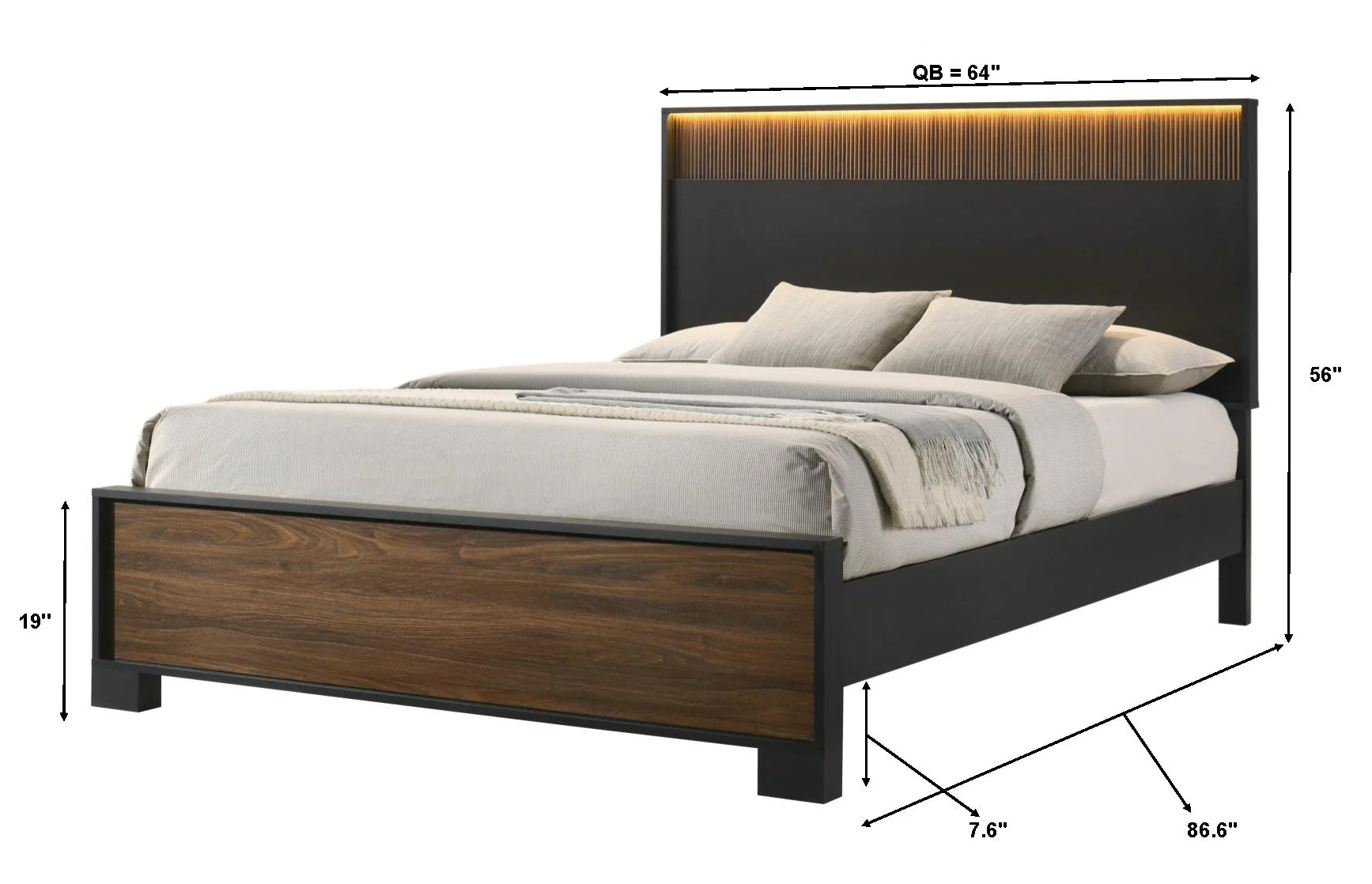 Nemy Brown/Black King Bed - Image 3