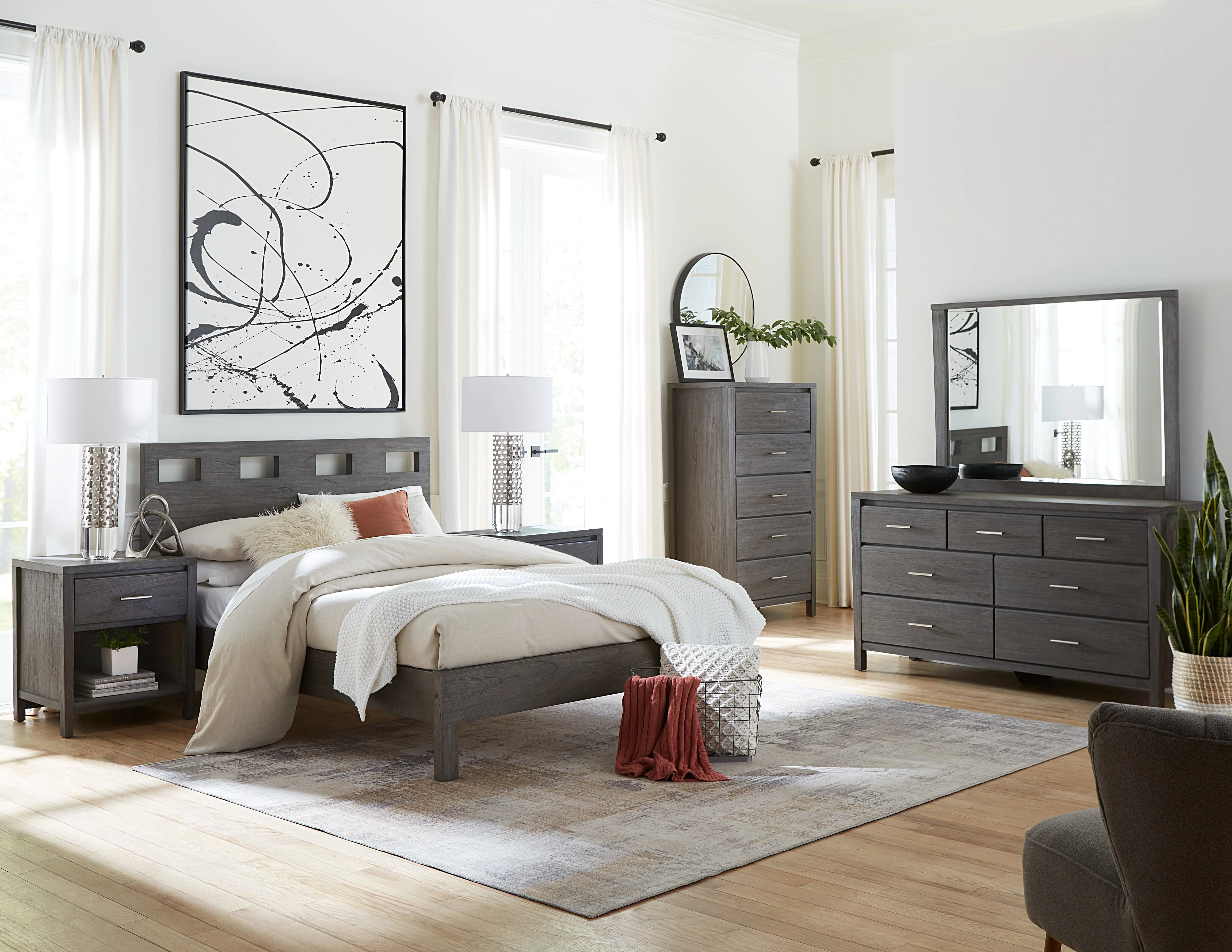 Nevis Five Drawer Chest in Sharkskin - Image 2