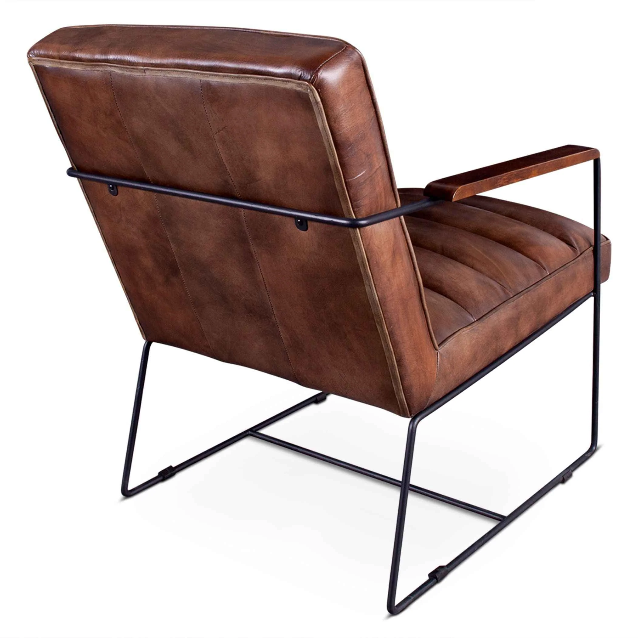 New York Tony Accent Chair in Antique Whiskey Leather - Image 5