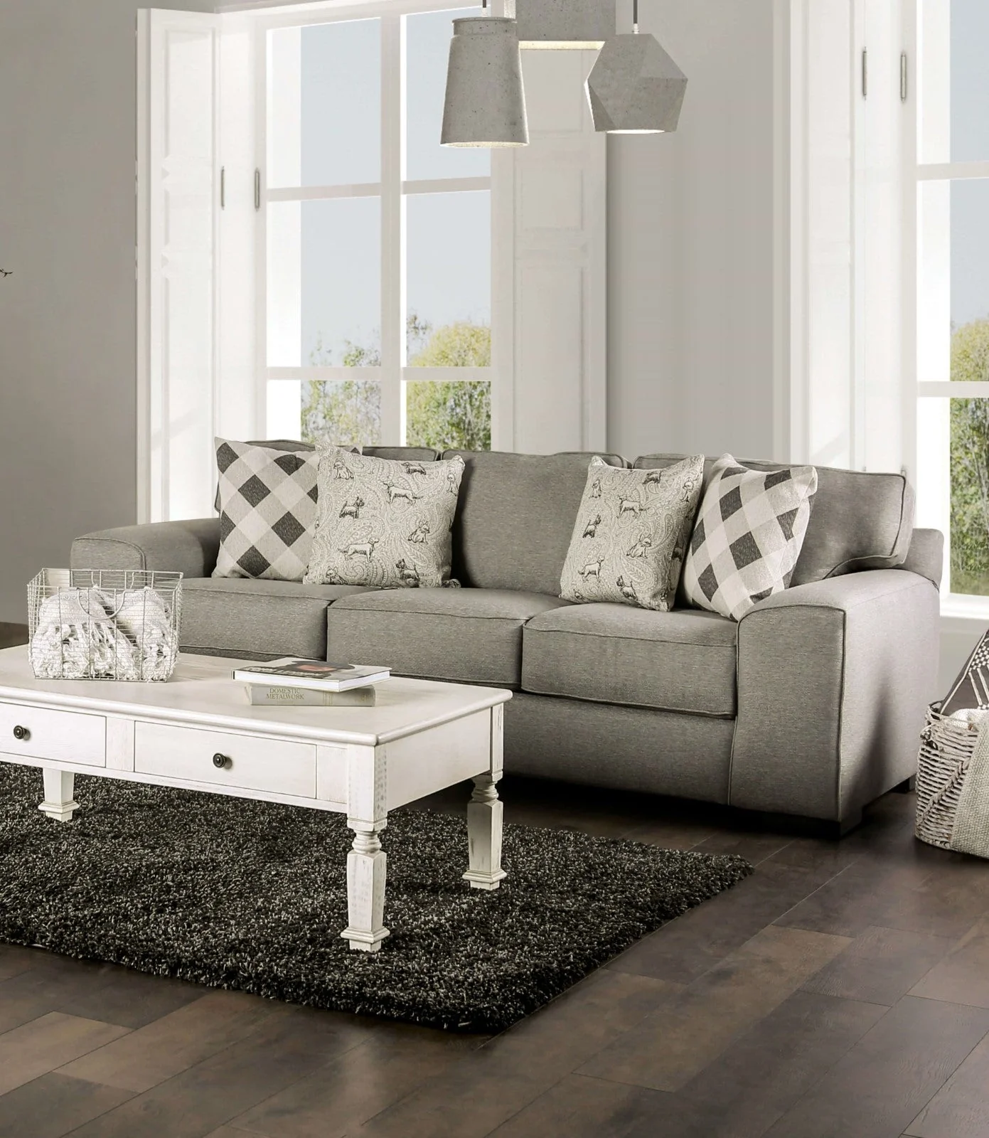 Newry Gray Sofa & Loveseat - Image 3