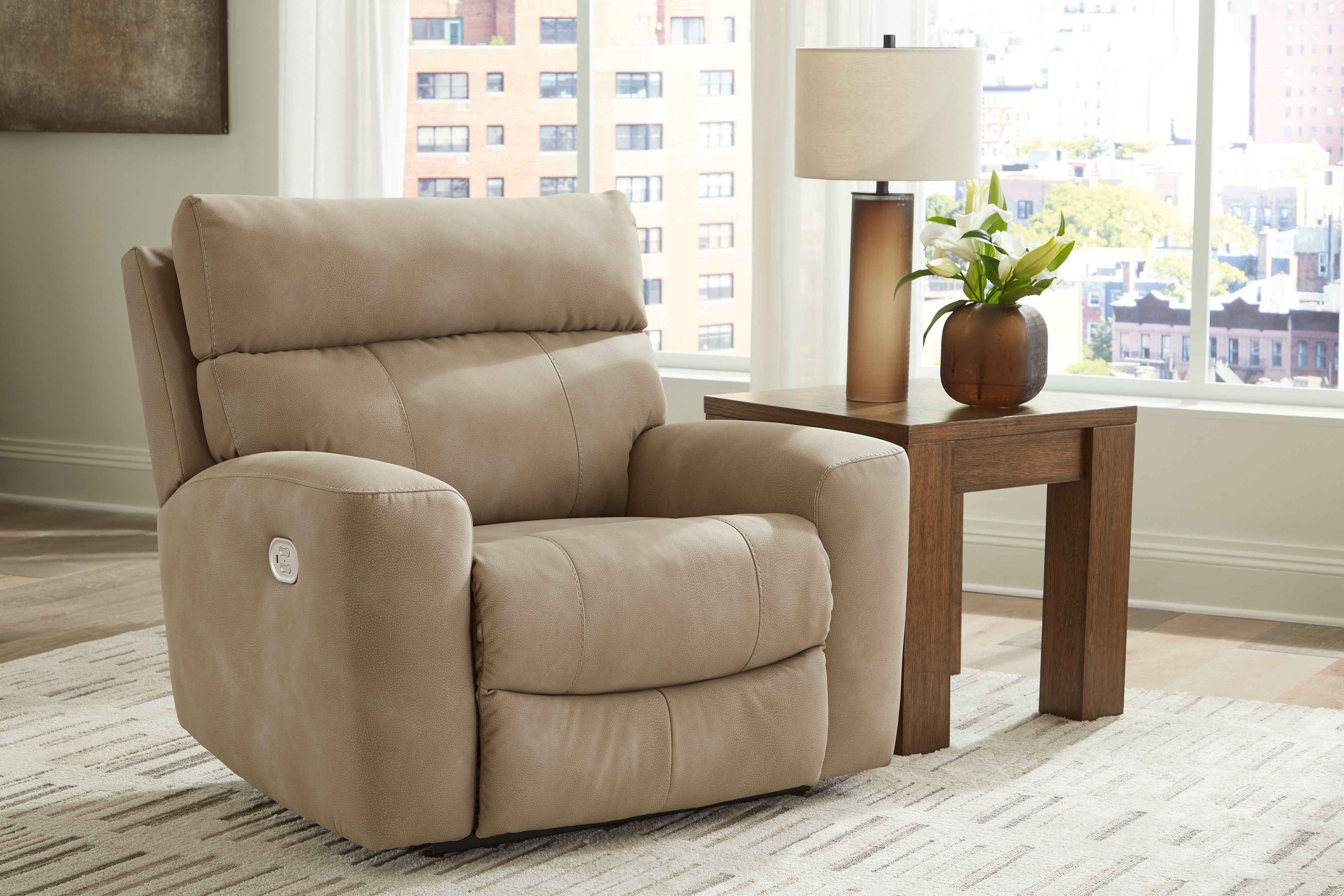 Next-Gen Sand DuraPella Power Reclining Living Room Set with Console - Image 3