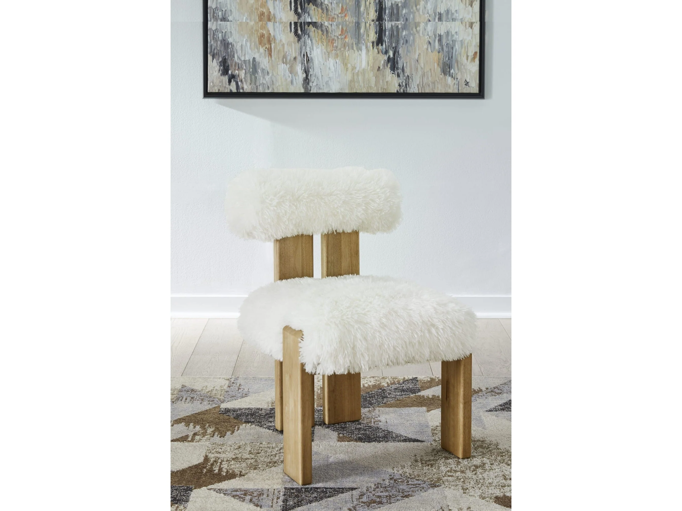 Nia Sheepskin/Lioness Dining Accent Chair (Set of 2)