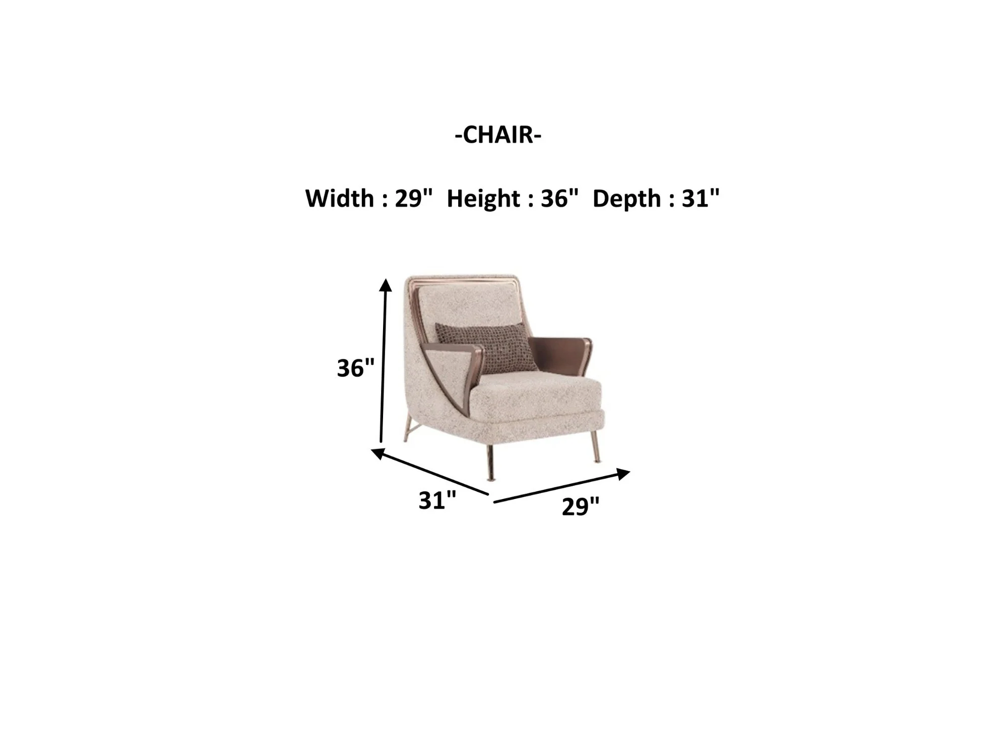Nirvana 4-pieces (2 Four Seat Sofa & 2 Chair) Livingroom Set Beige - Image 15