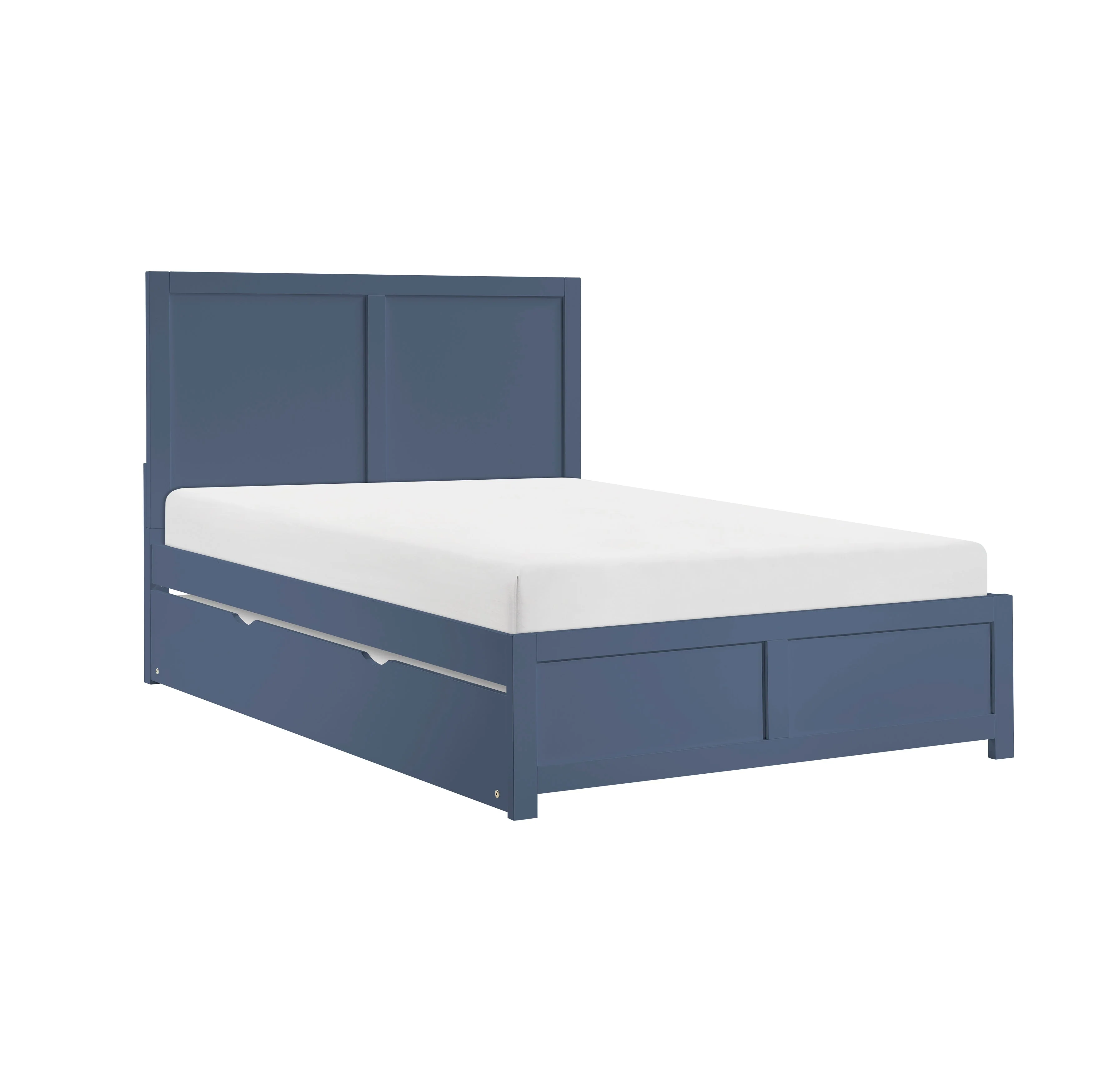 Nora Blue Full Platform Bed - Image 4
