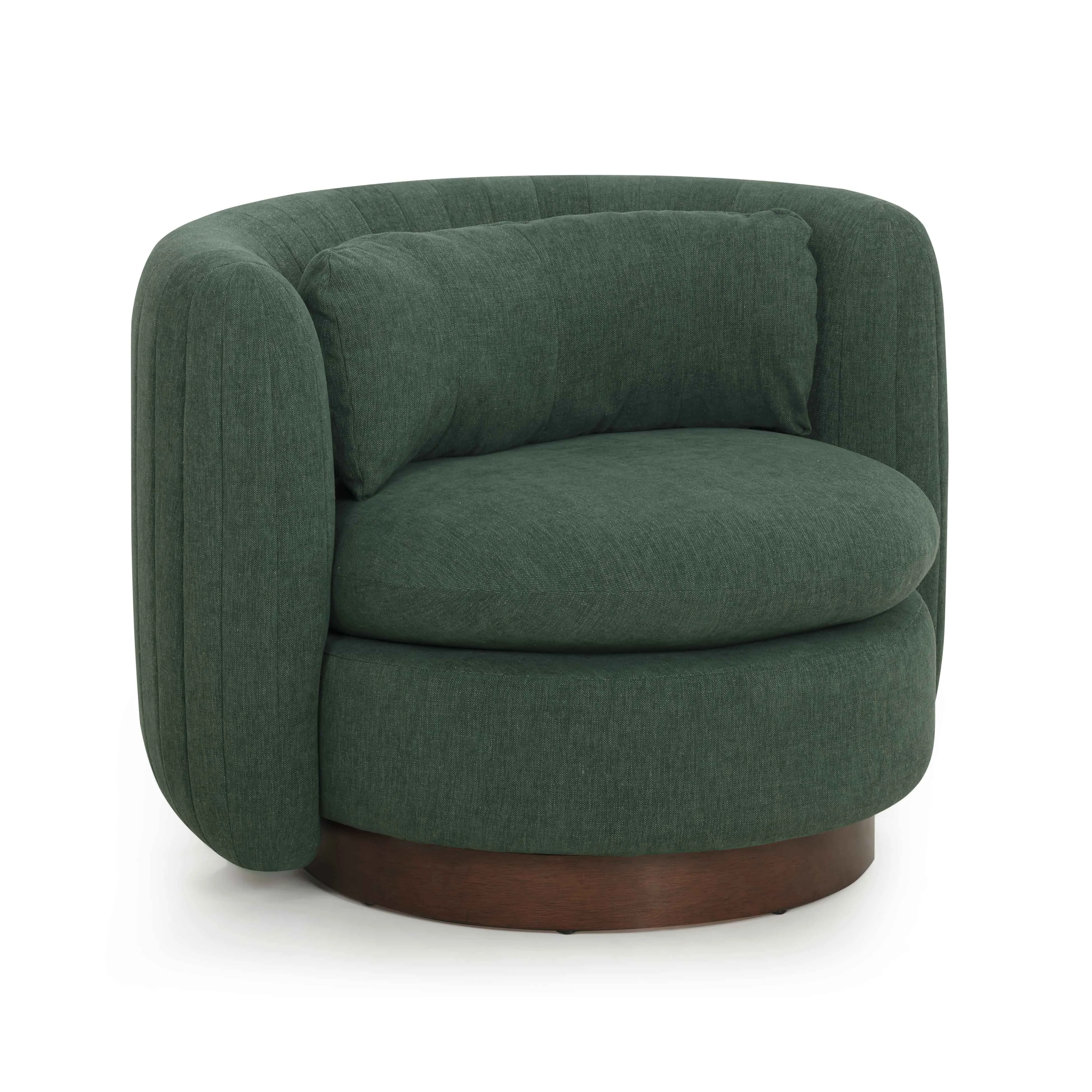 Nura Chenille Swivel Accent Chair - Image 3