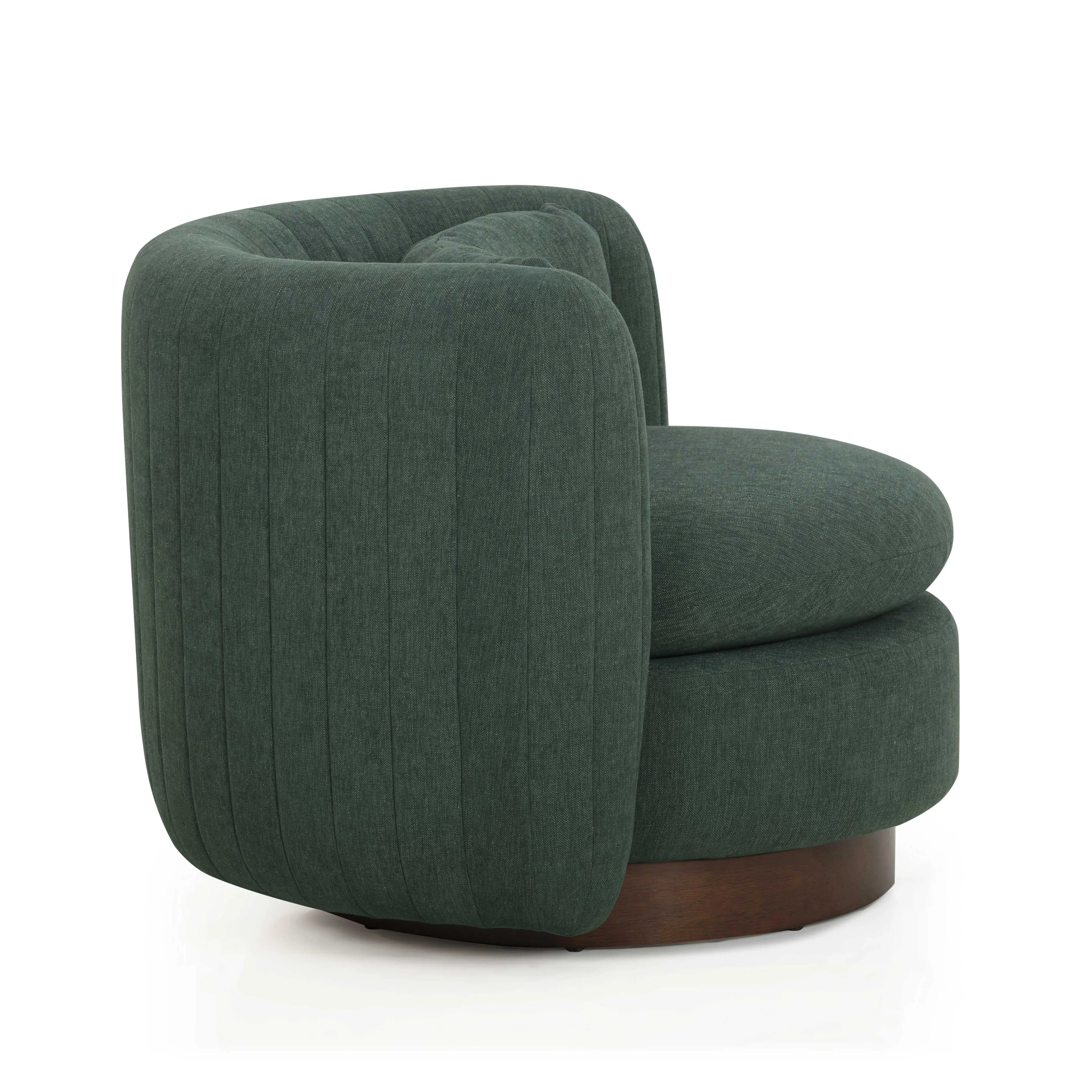 Nura Chenille Swivel Accent Chair - Image 4