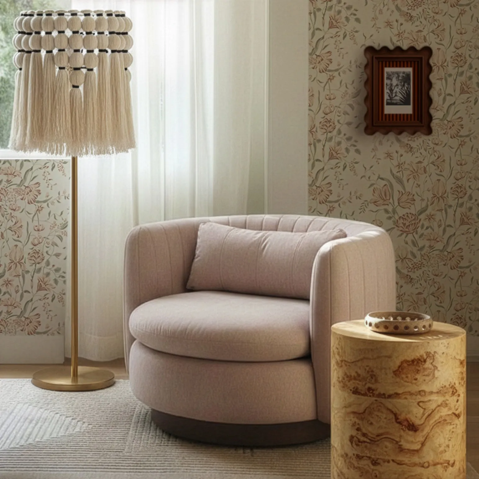 Nura Chenille Swivel Accent Chair - Image 9