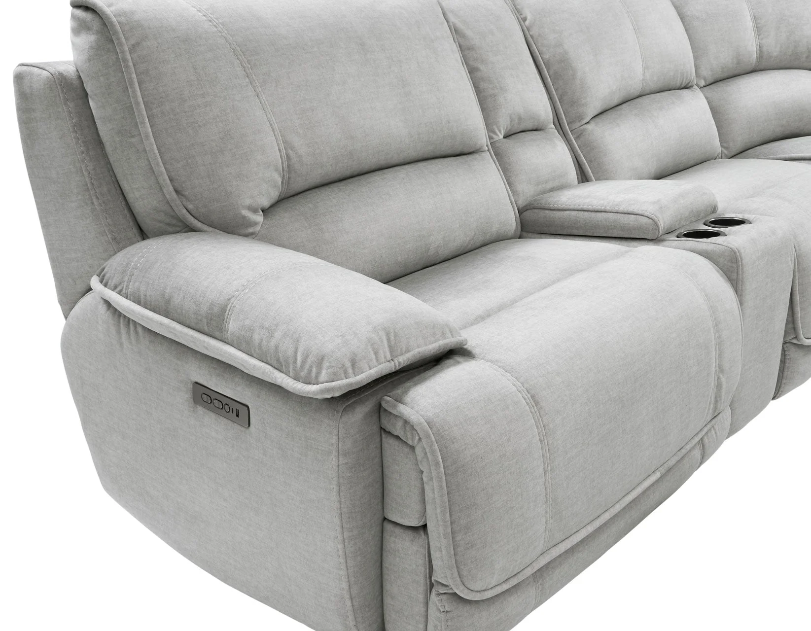 Olsen Silver 6-Piece Dual-Power Zero-Gravity Reclining Sectional - Image 11