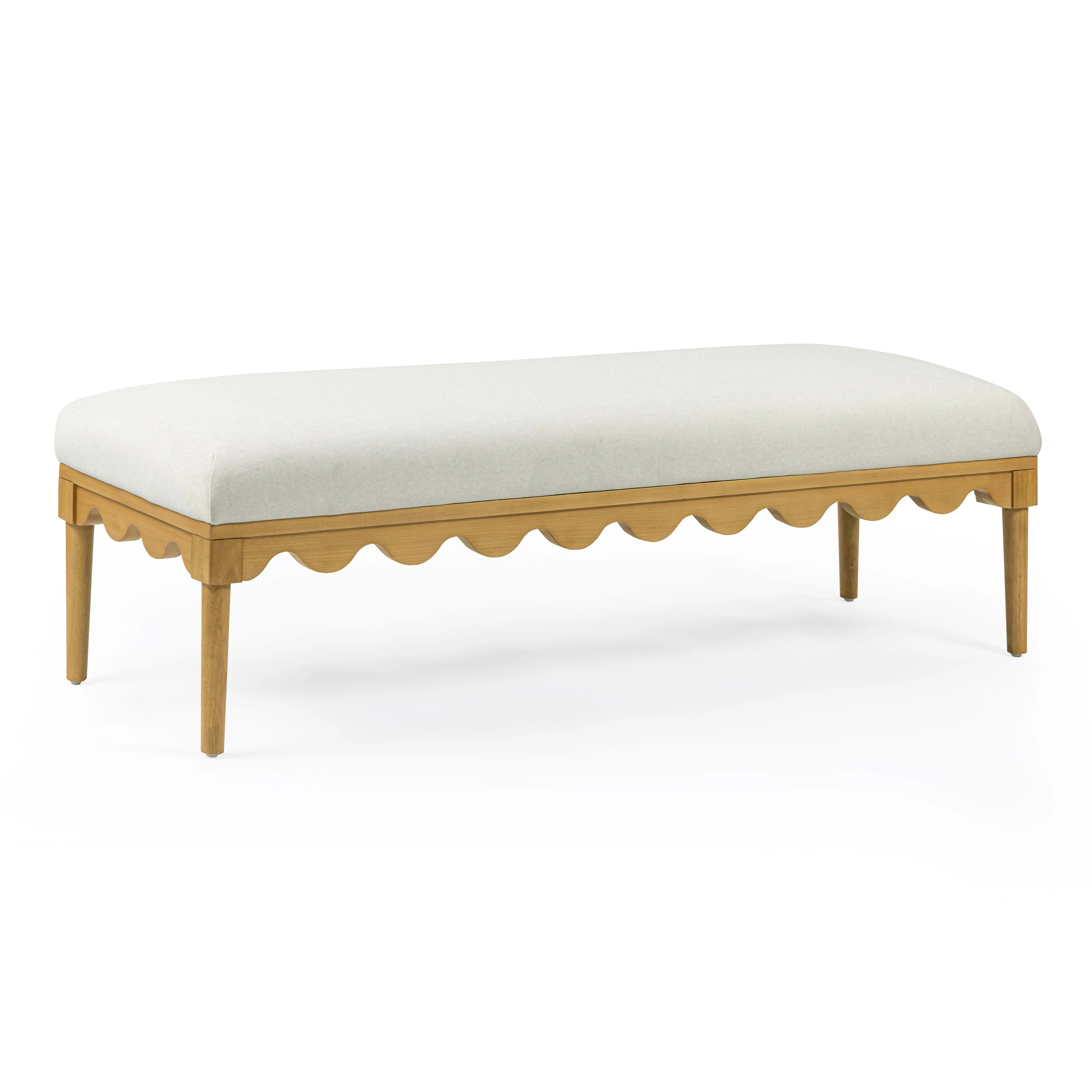 Oodle 56.5" Vegan Mohair Bench - Image 2