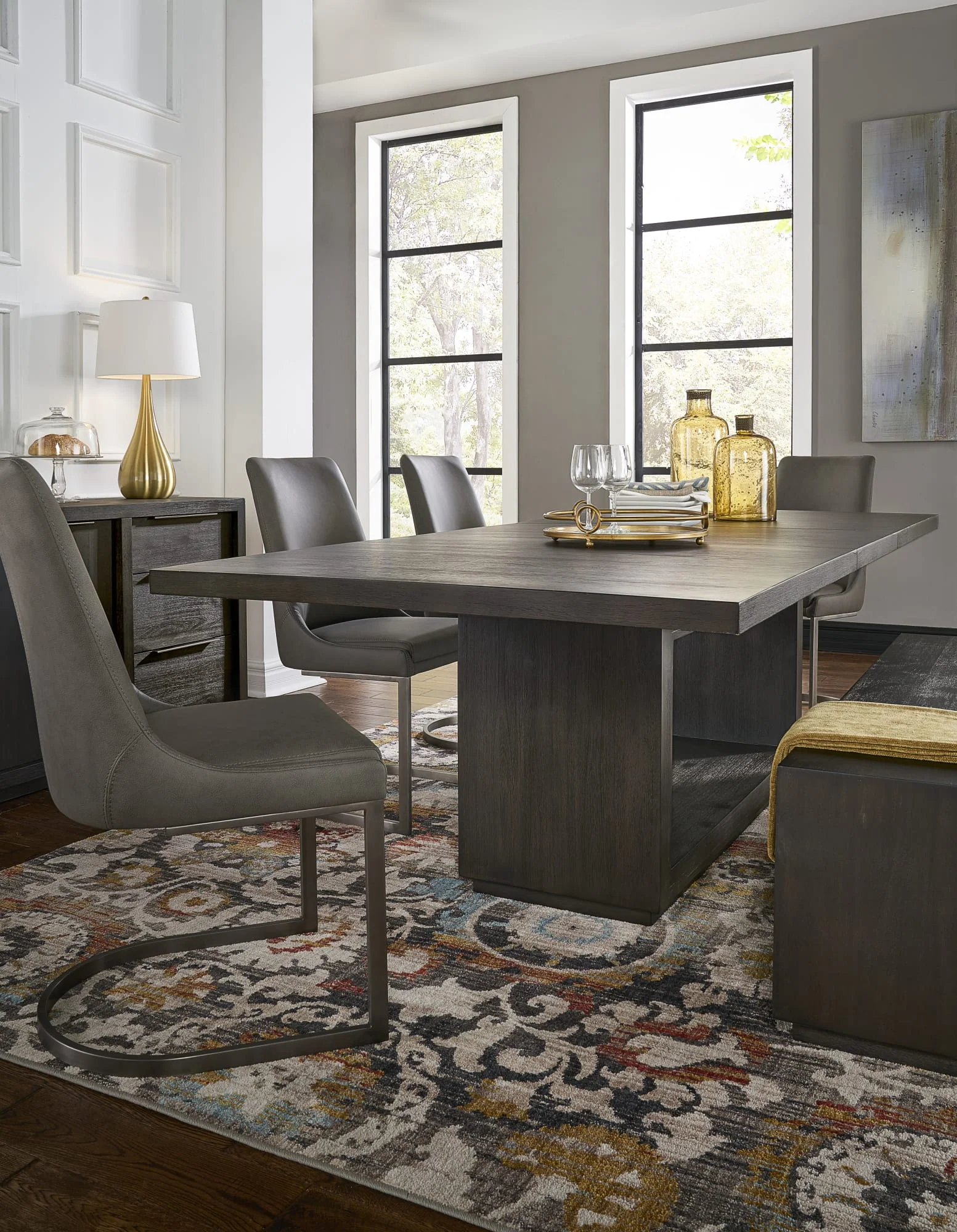 Oxford Basalt Grey Rectangular Dining Table - Image 3
