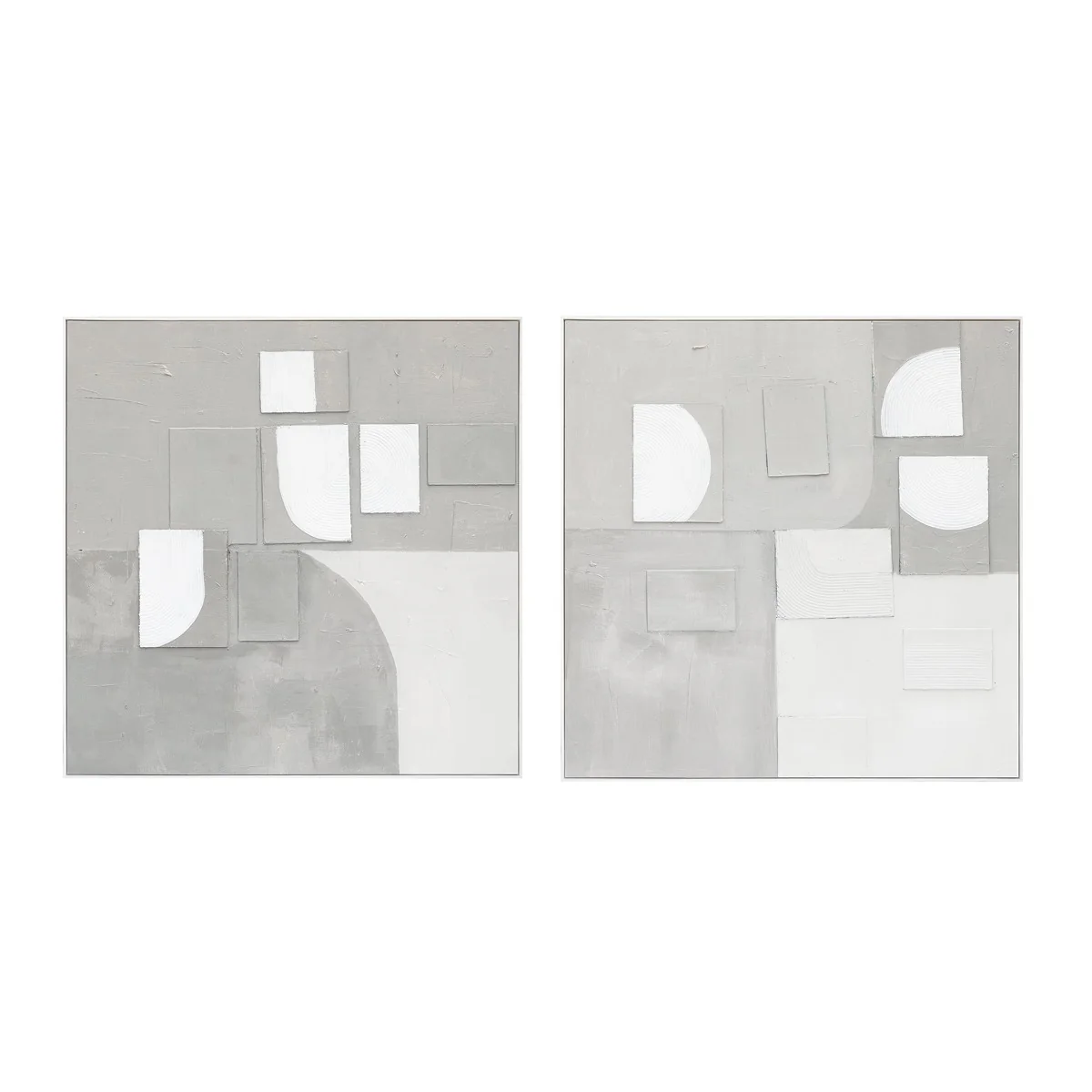 Palette Cutout Collage Hand Painted Framed Diptych - Image 10