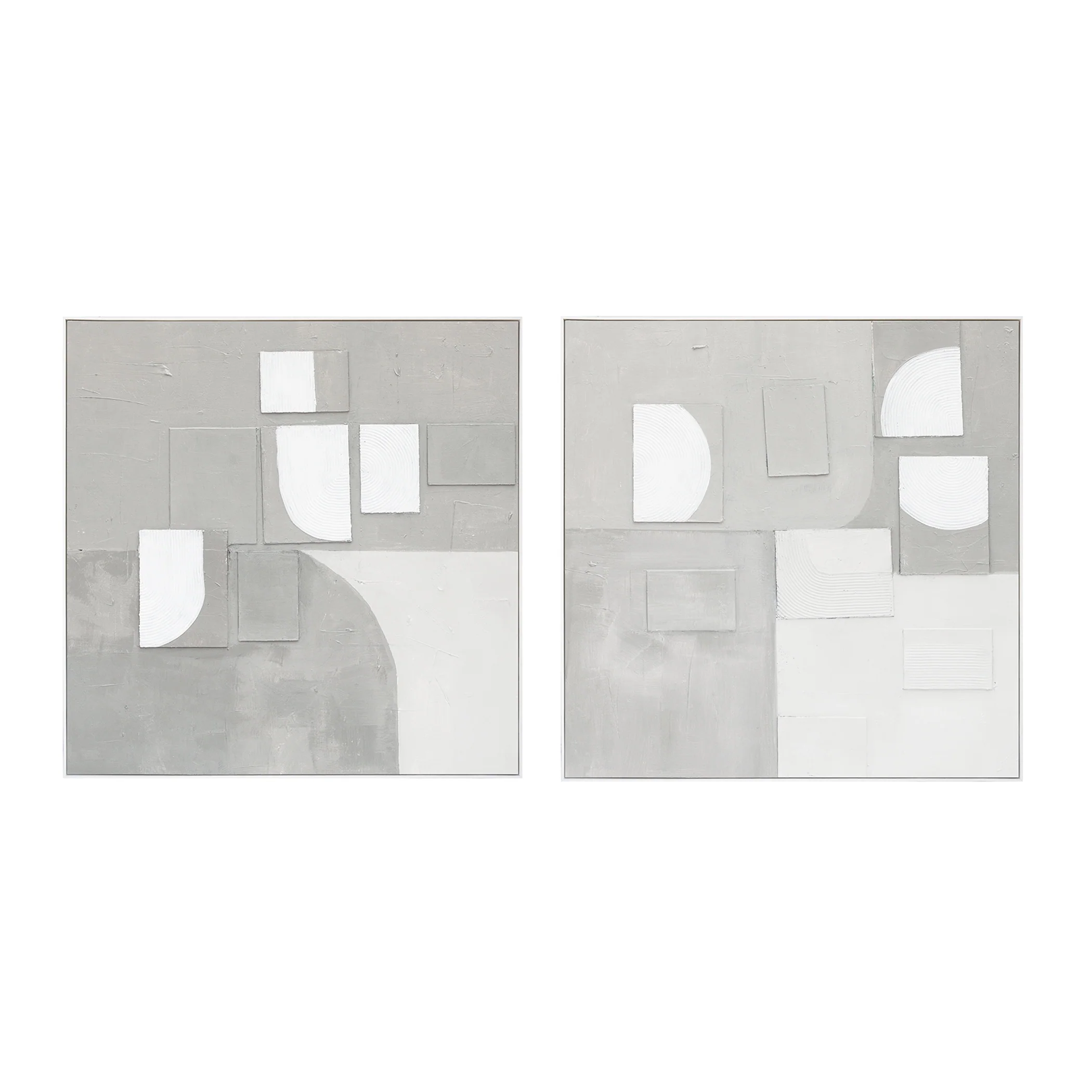 Palette Cutout Collage Hand Painted Framed Diptych - Image 9