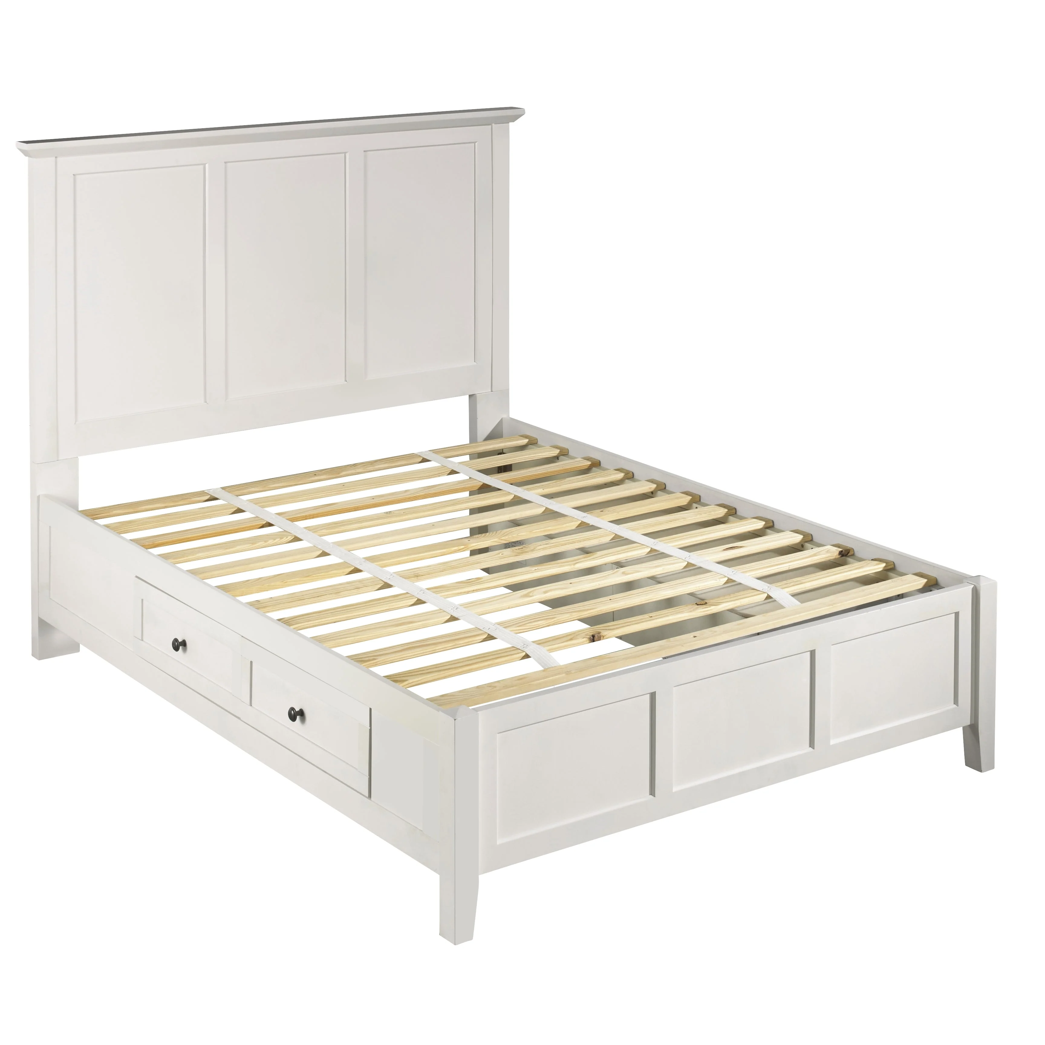 Paragon Four Drawer Wood Queen Storage Bed in White - Image 7
