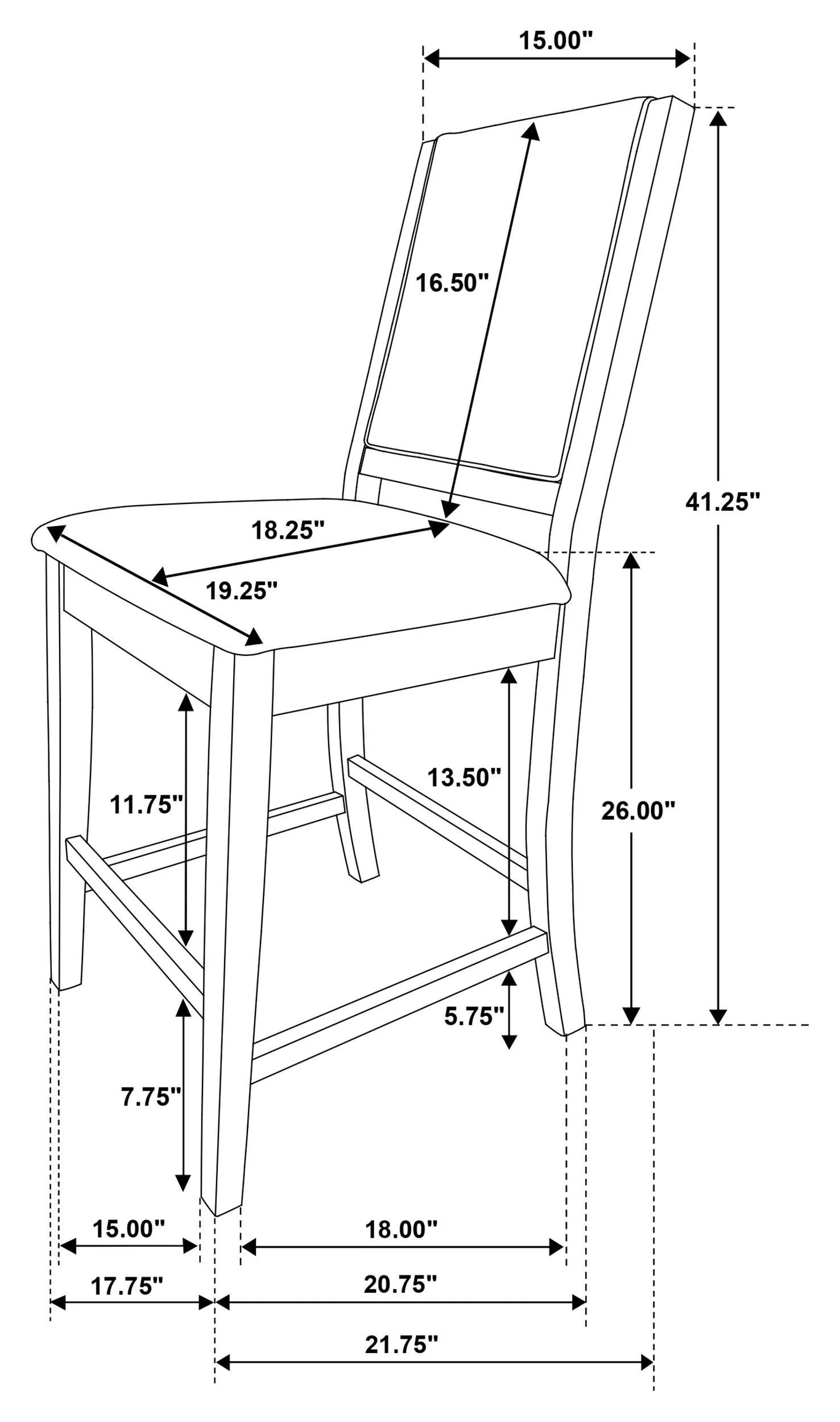 Patterson Mango Oak 7-Piece Counter Height Dining Set - Image 14