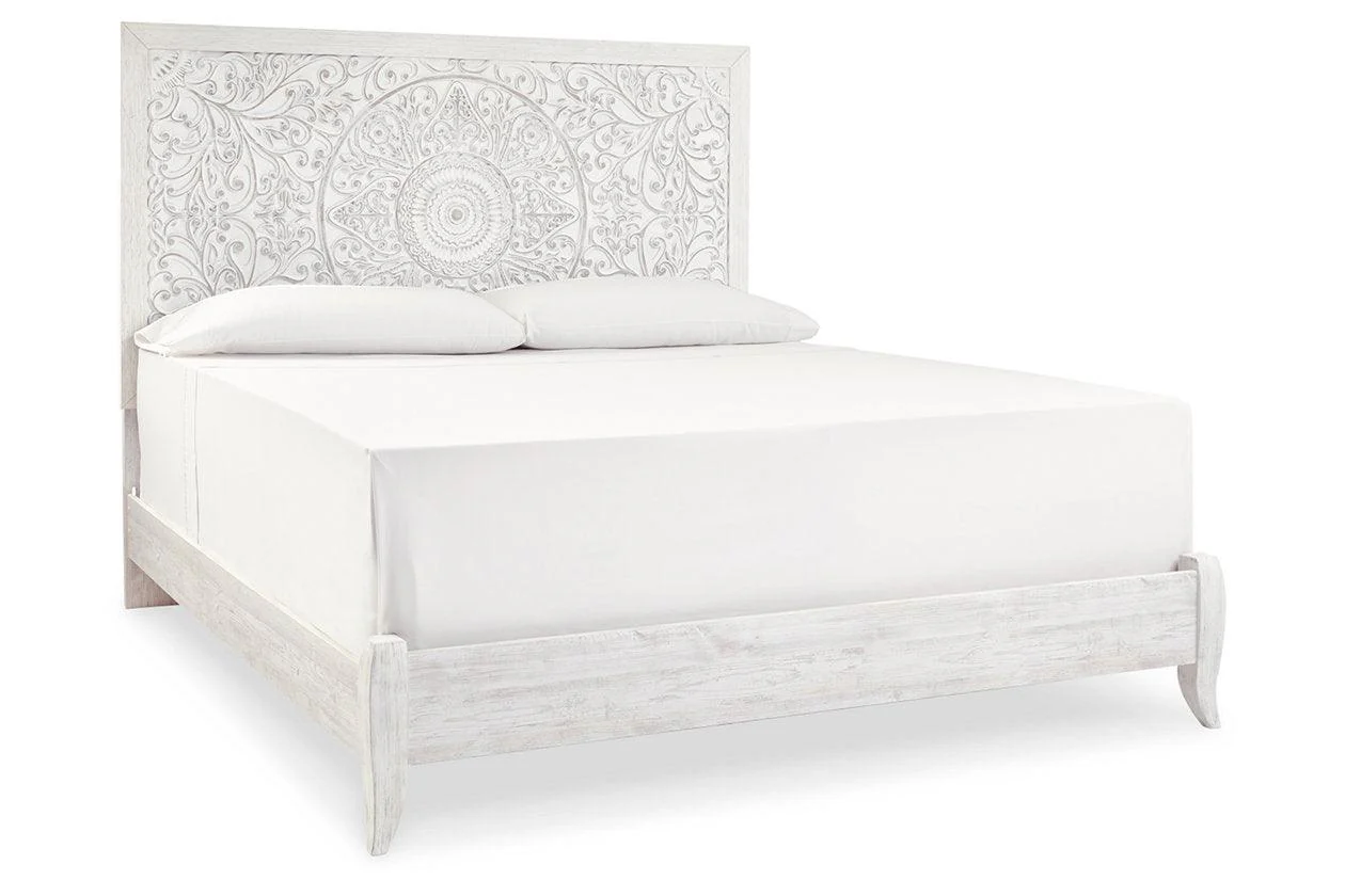 Paxberry Whitewash King Panel Bed - Image 6