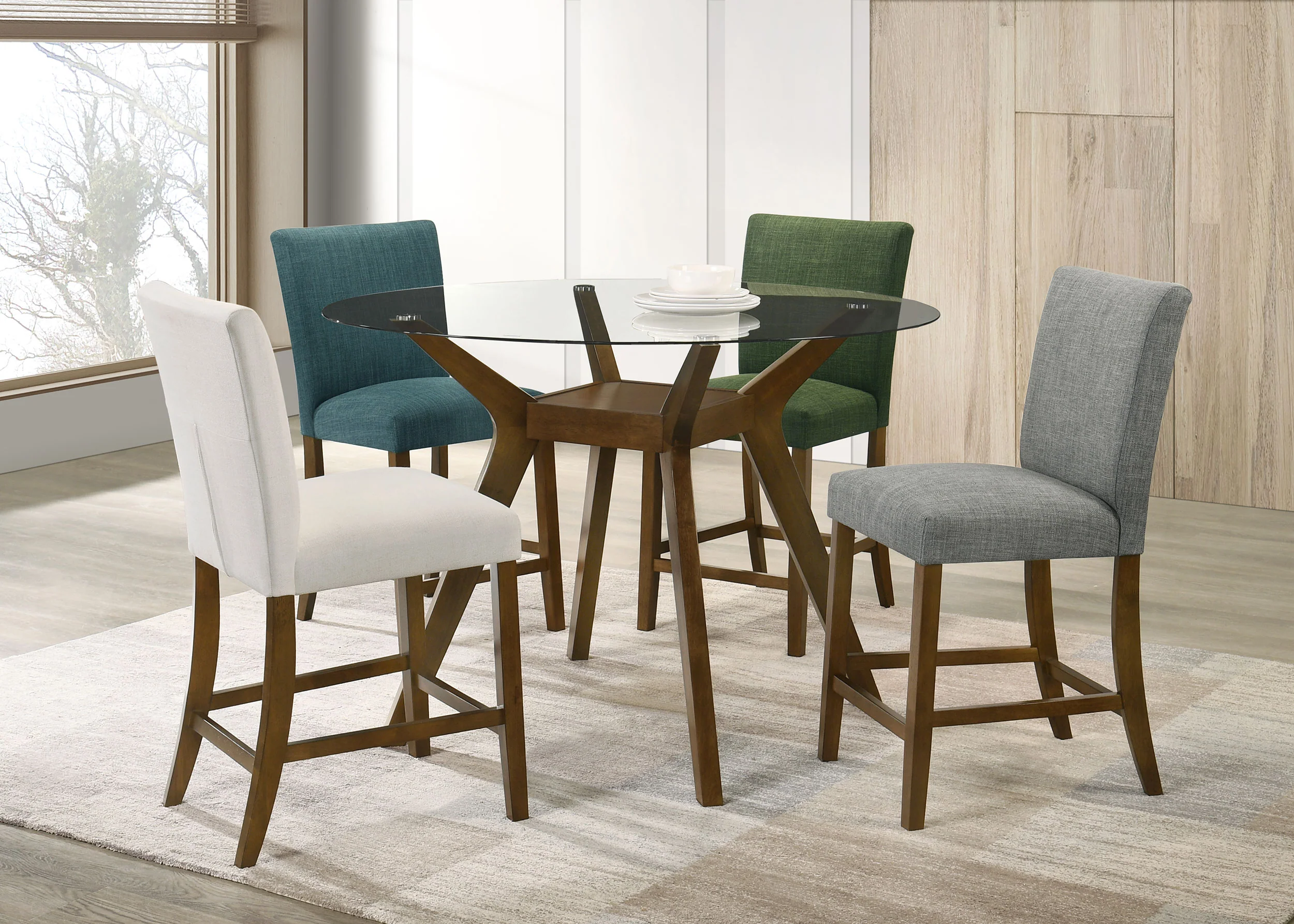 Paxton Beige Upholstered Counter Height Dining Chair (Set of 2) - Image 14