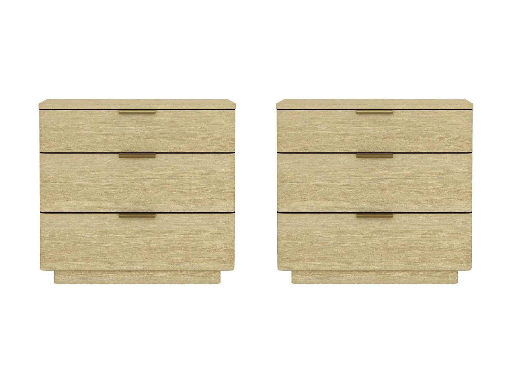 Payton Nightstand in Natural Oak and Gold (set of 2)
