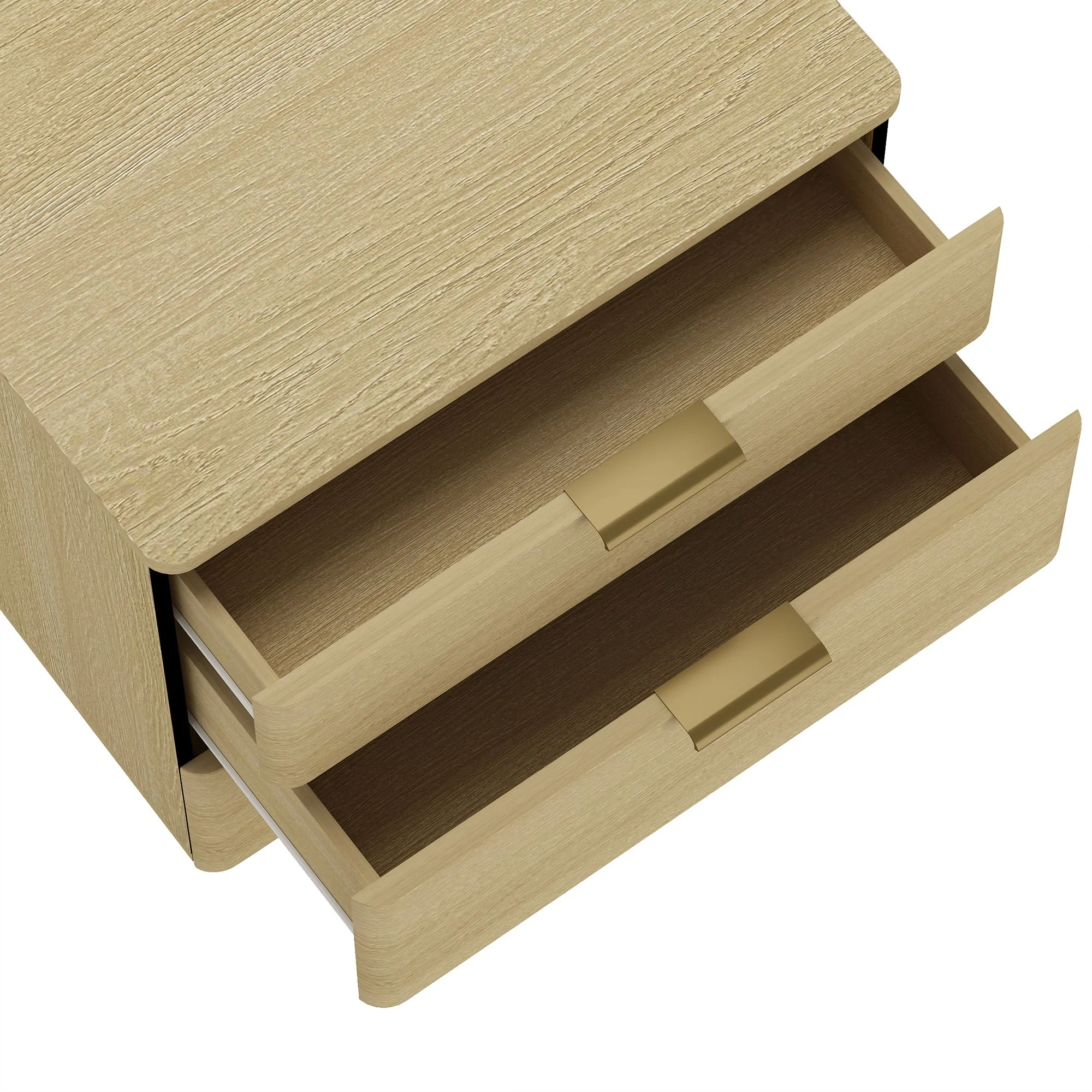 Payton Nightstand in Natural Oak and Gold (set of 2) - Image 5