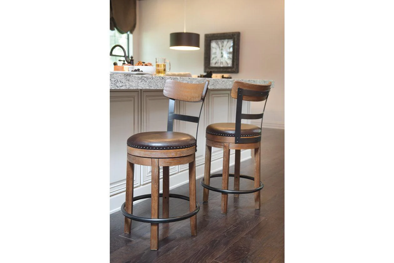 Pinnadel Light Brown Counter Height Barstool - Image 4