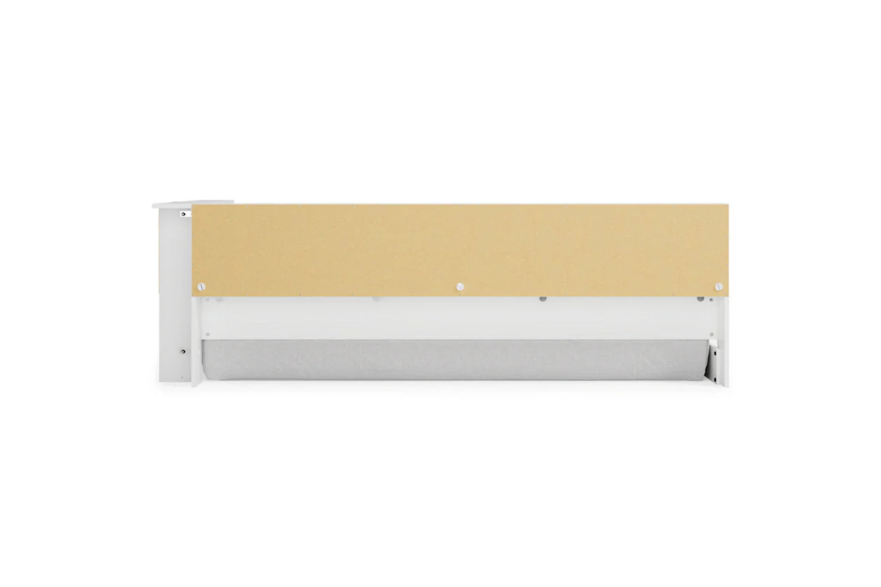 Piperton White Twin Bookcase Corner Storage Bed - Image 8